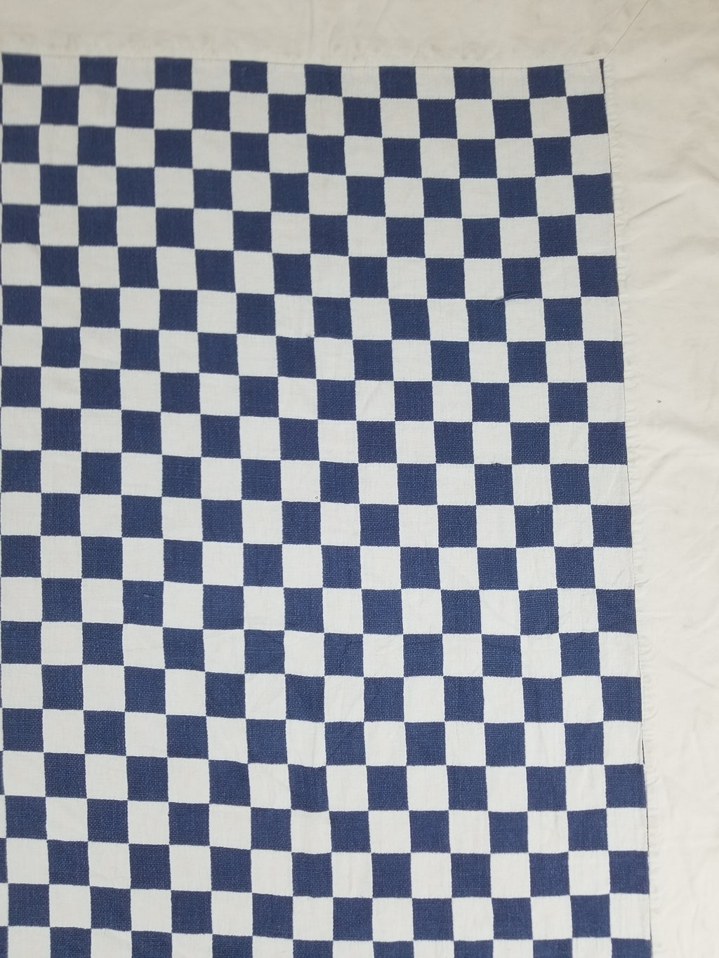 Vintage Traditional African Handwoven Checkerboard Textile Throw 226x197cm