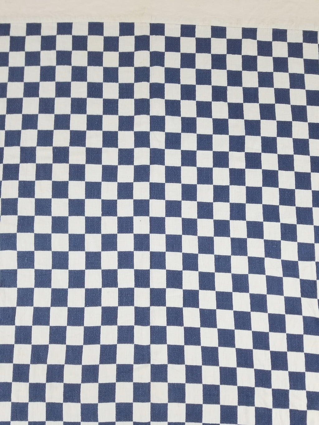 Vintage Traditional African Handwoven Checkerboard Textile Throw 226x197cm
