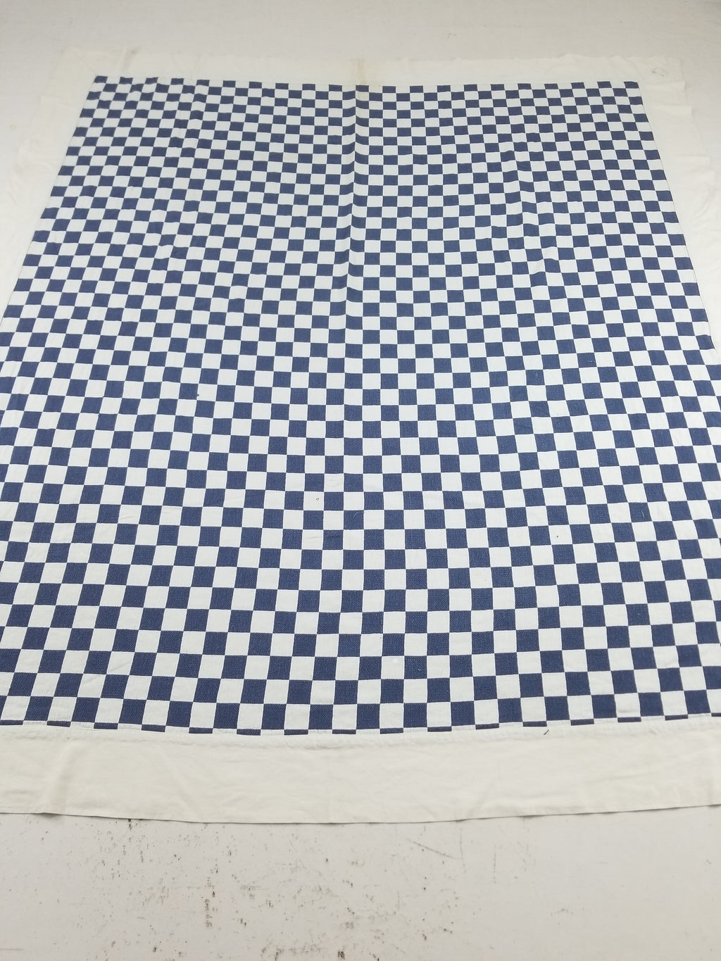 Vintage Traditional African Handwoven Checkerboard Textile Throw 226x197cm
