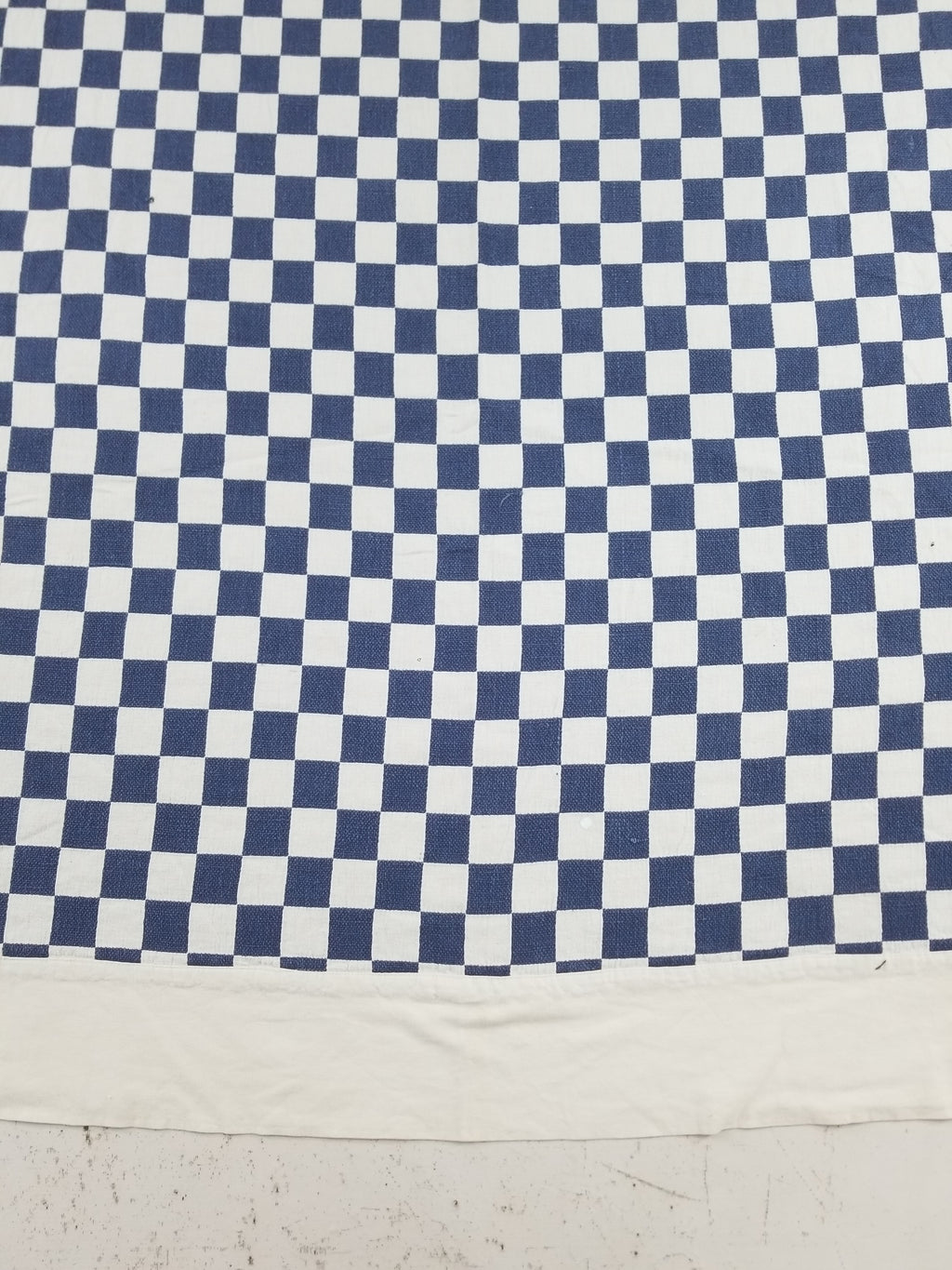 Vintage Traditional African Handwoven Checkerboard Textile Throw 226x197cm