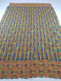 Vintage Ghana Kente Cloth Handwoven Striped Textile Throw 302x190cm