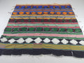 Vintage African Handwoven Tufted Embellishment Fulani Khasa Blanket 192x182cm