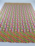 Vintage Ghana Kente Cloth Handwoven Textile Throw 316x127cm