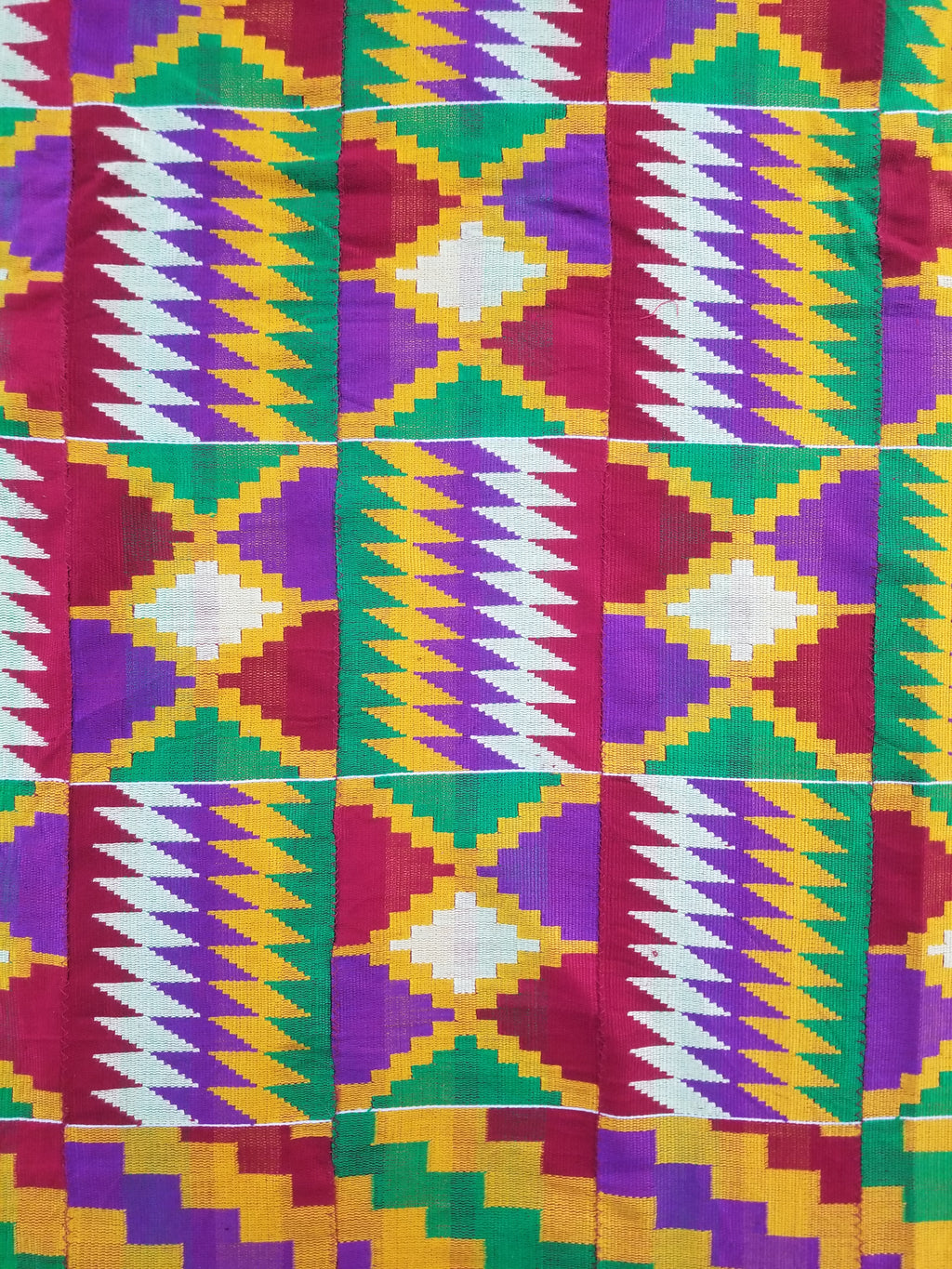Vintage Ghana Kente Cloth Handwoven Textile Throw 316x127cm