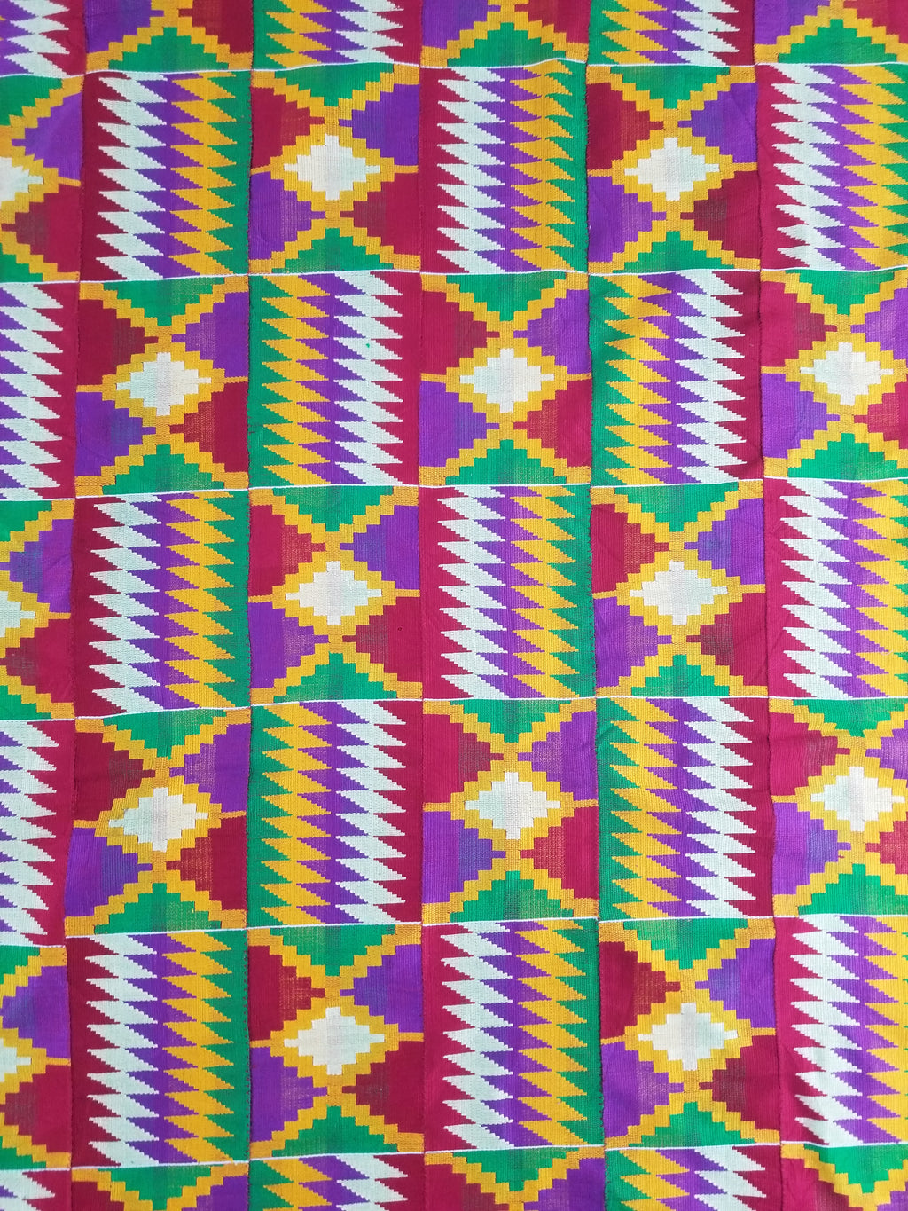 Vintage Ghana Kente Cloth Handwoven Textile Throw 316x127cm