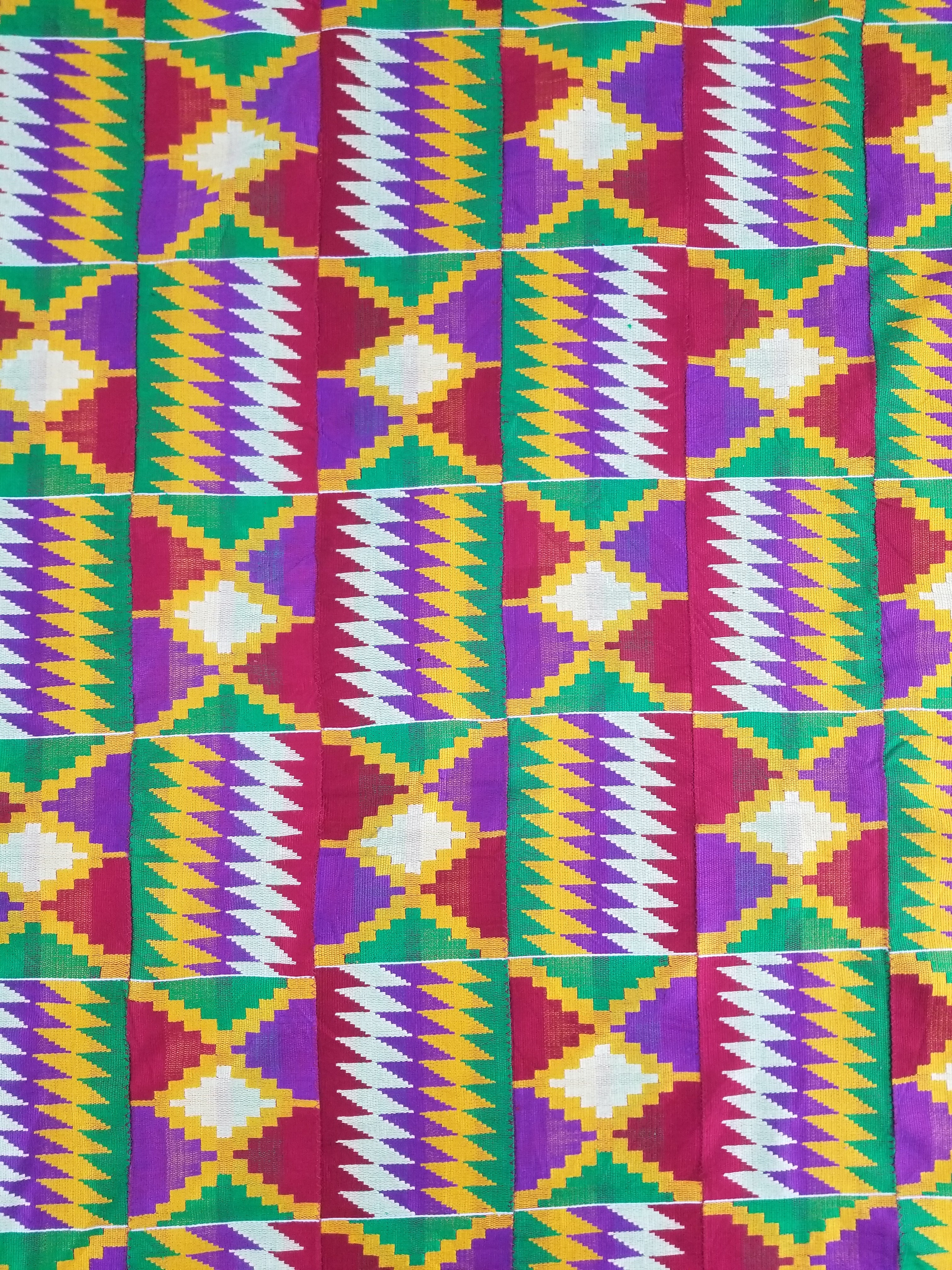 Vintage Ghana Kente Cloth Handwoven Textile Throw 316x127cm