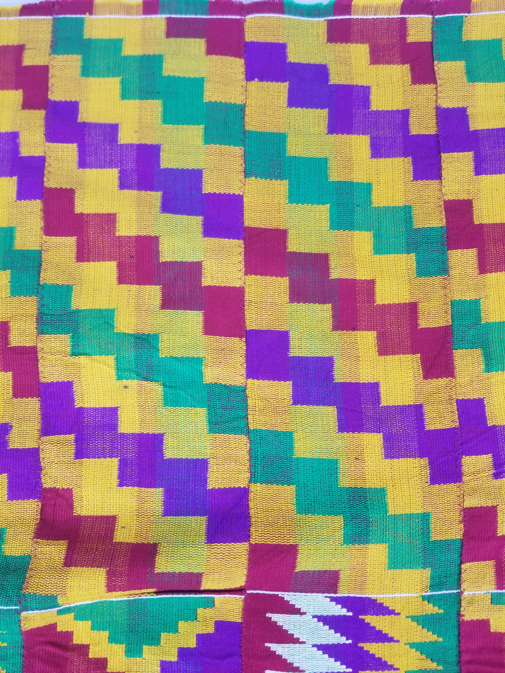 Vintage Ghana Kente Cloth Handwoven Textile Throw 316x127cm