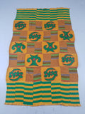 Vintage Ghana Kente-Style Tribal Embroidered Textile 160x100cm
