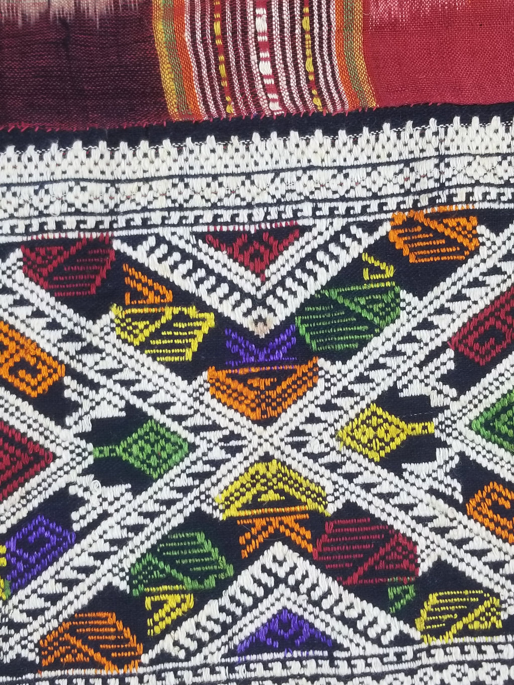 Vintage Traditional Laotian Handwoven Ethnic Skirt 108x67cm