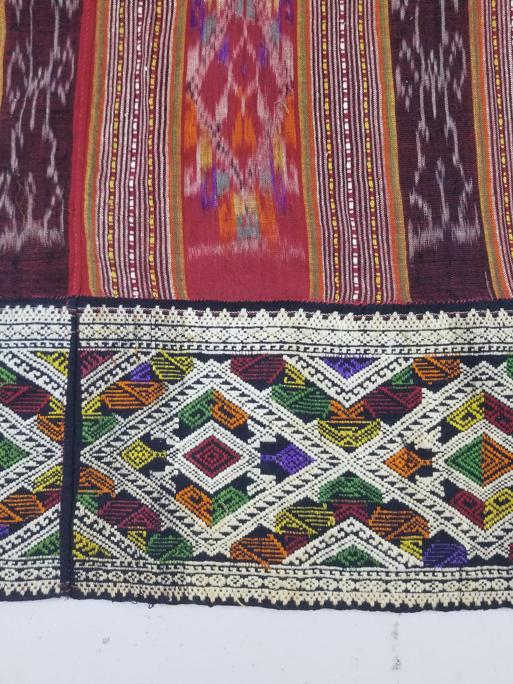 Vintage Traditional Laotian Handwoven Ethnic Skirt 108x67cm