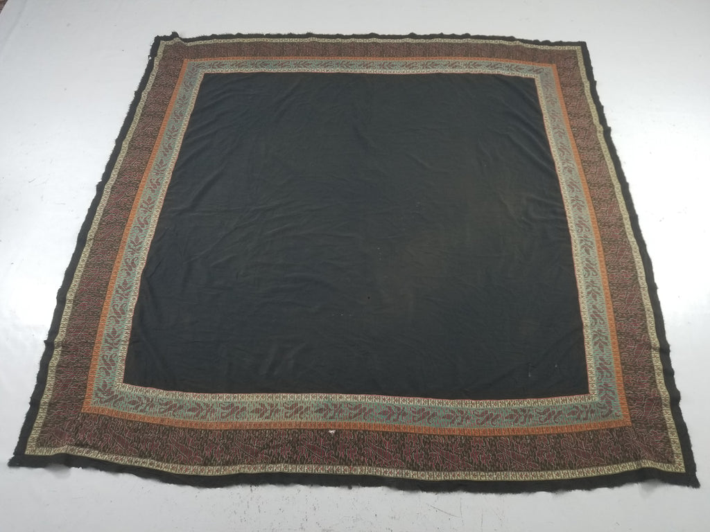 Antique Traditional Kashmiri Jamawar Style Paisley Wool Shawl 185x185cm
