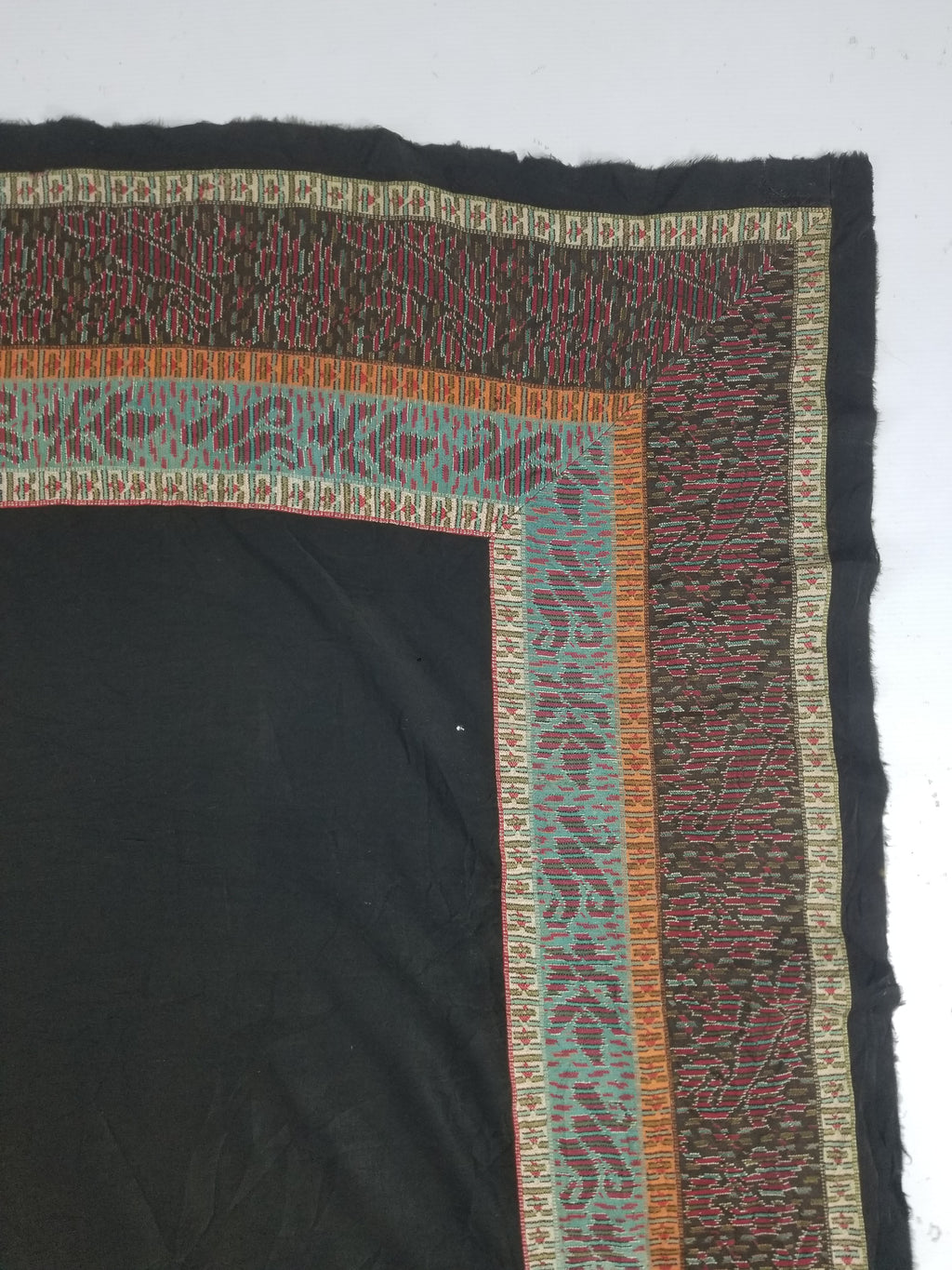 Antique Traditional Kashmiri Jamawar Style Paisley Wool Shawl 185x185cm