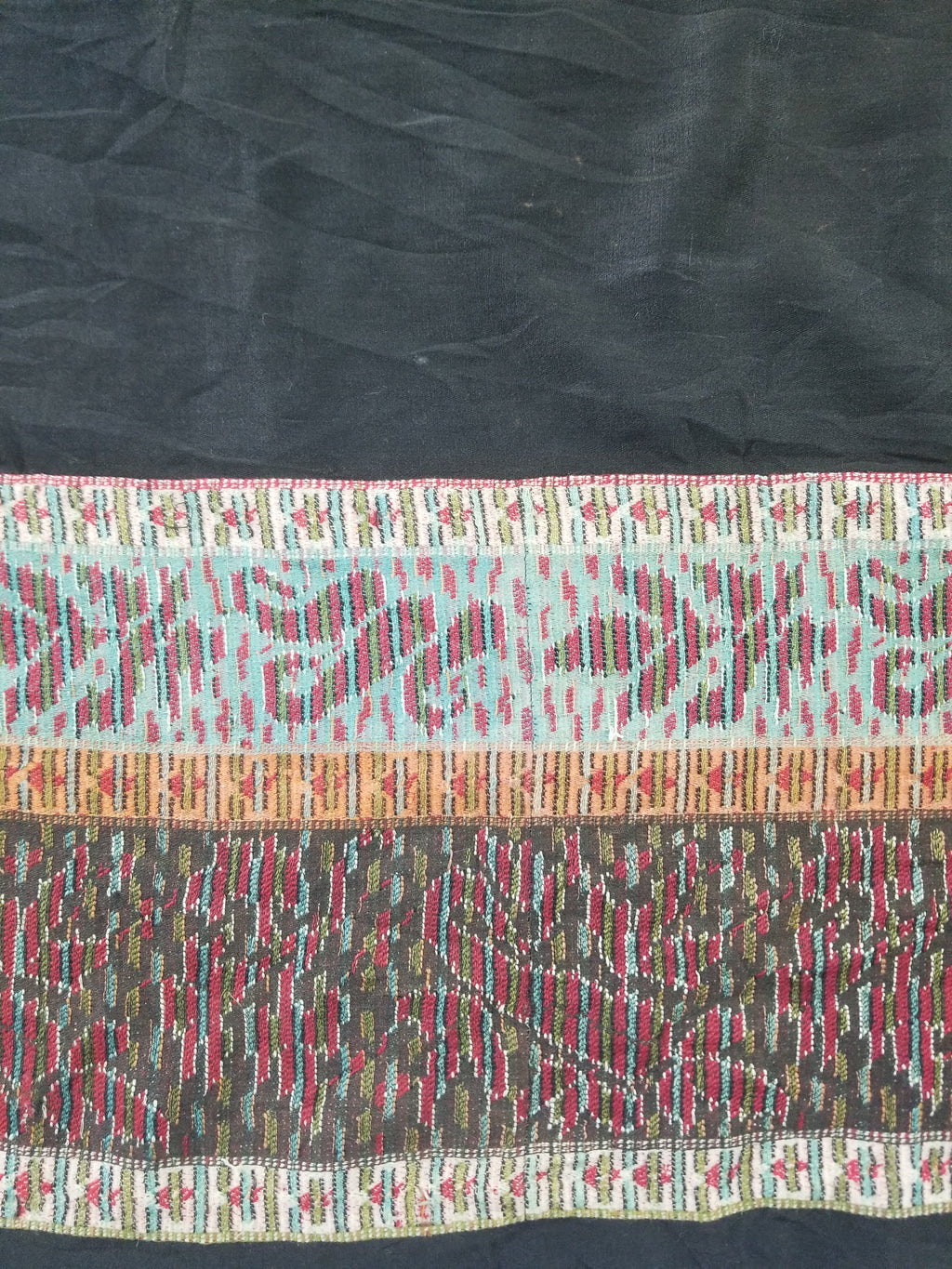 Antique Traditional Kashmiri Jamawar Style Paisley Wool Shawl 185x185cm