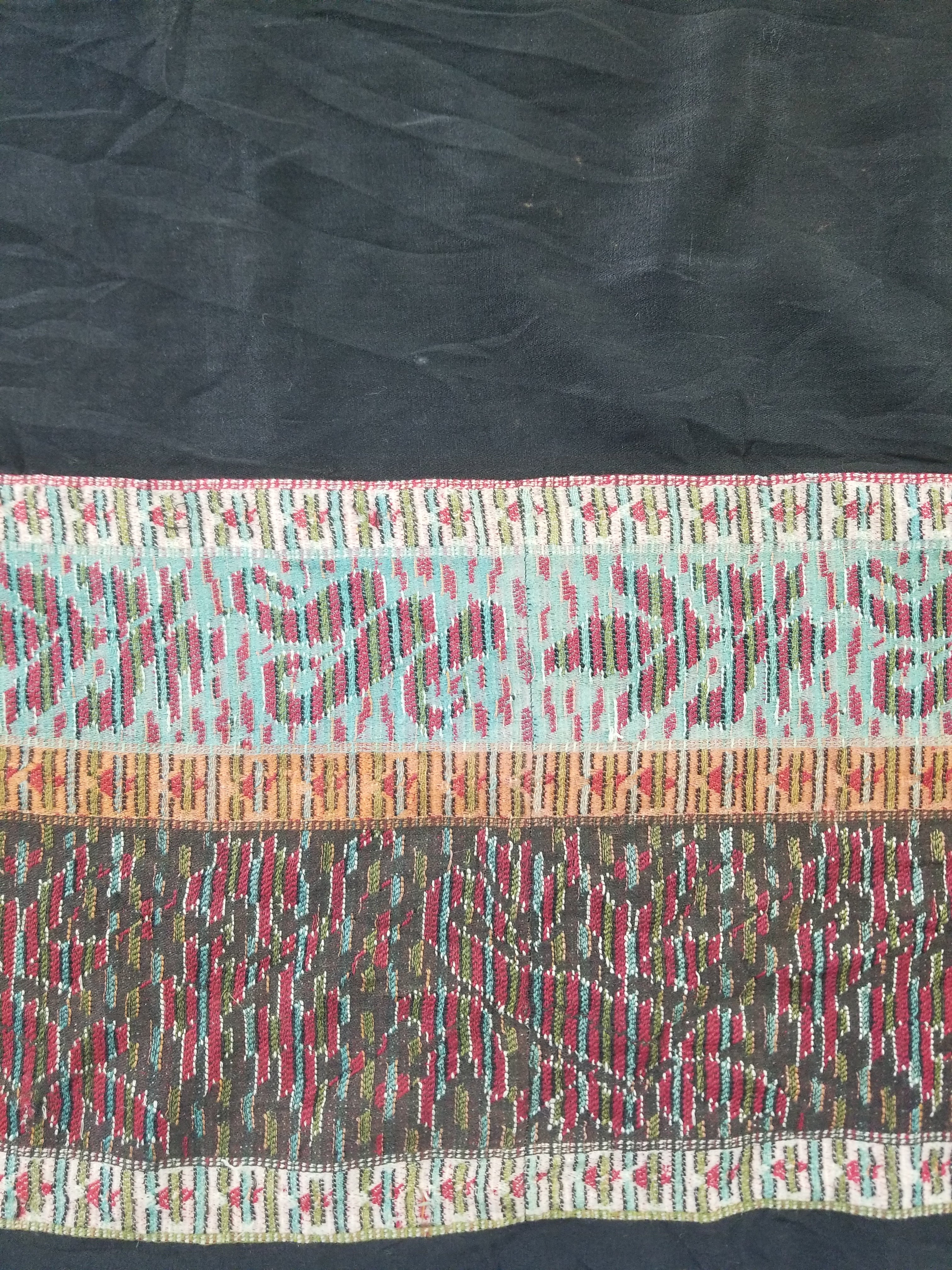 Antique Traditional Kashmiri Jamawar Style Paisley Wool Shawl 185x185cm