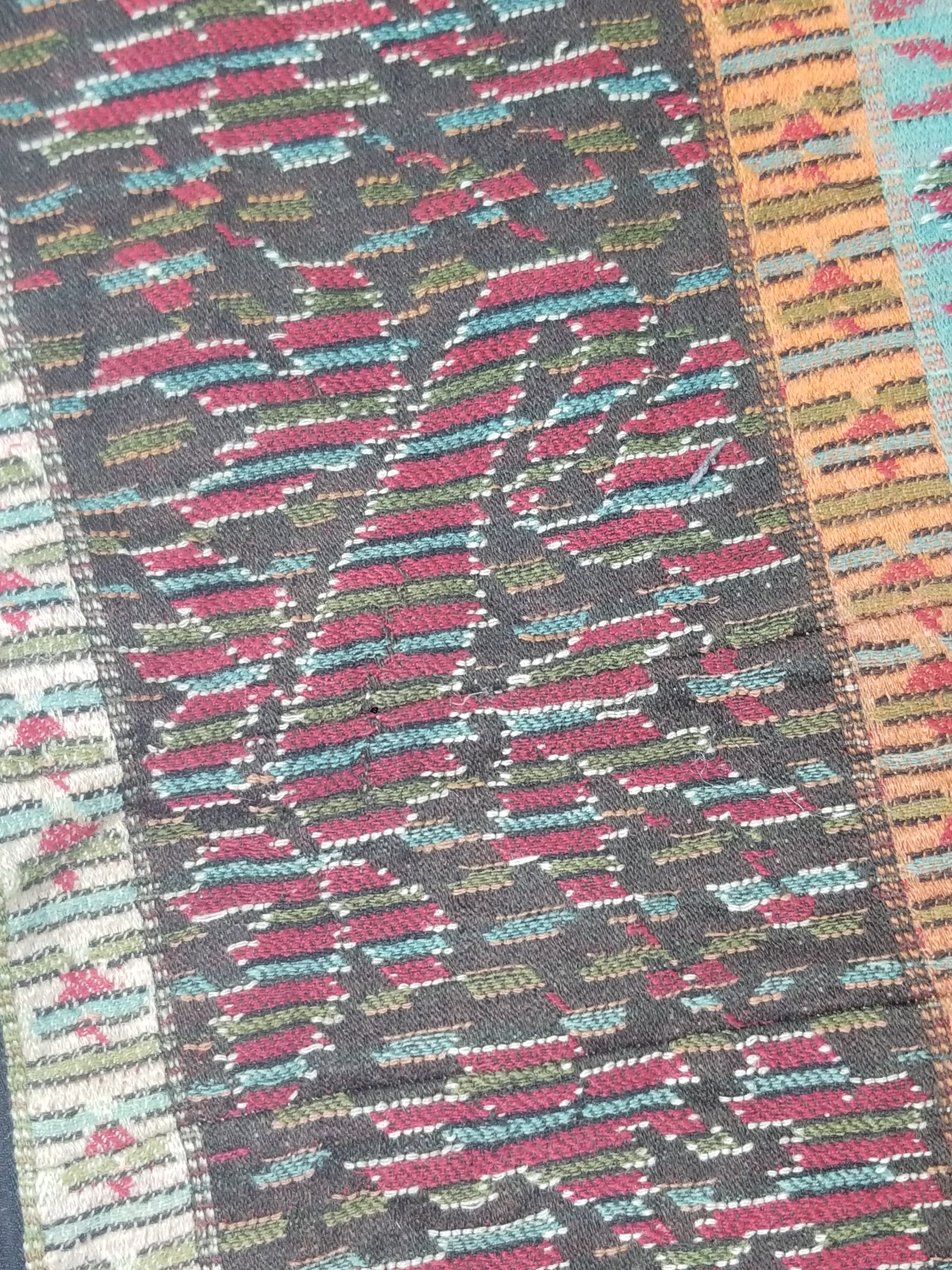 Antique Traditional Kashmiri Jamawar Style Paisley Wool Shawl 185x185cm