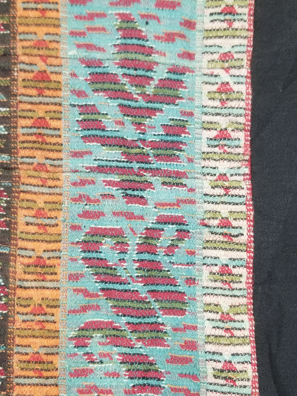 Antique Traditional Kashmiri Jamawar Style Paisley Wool Shawl 185x185cm