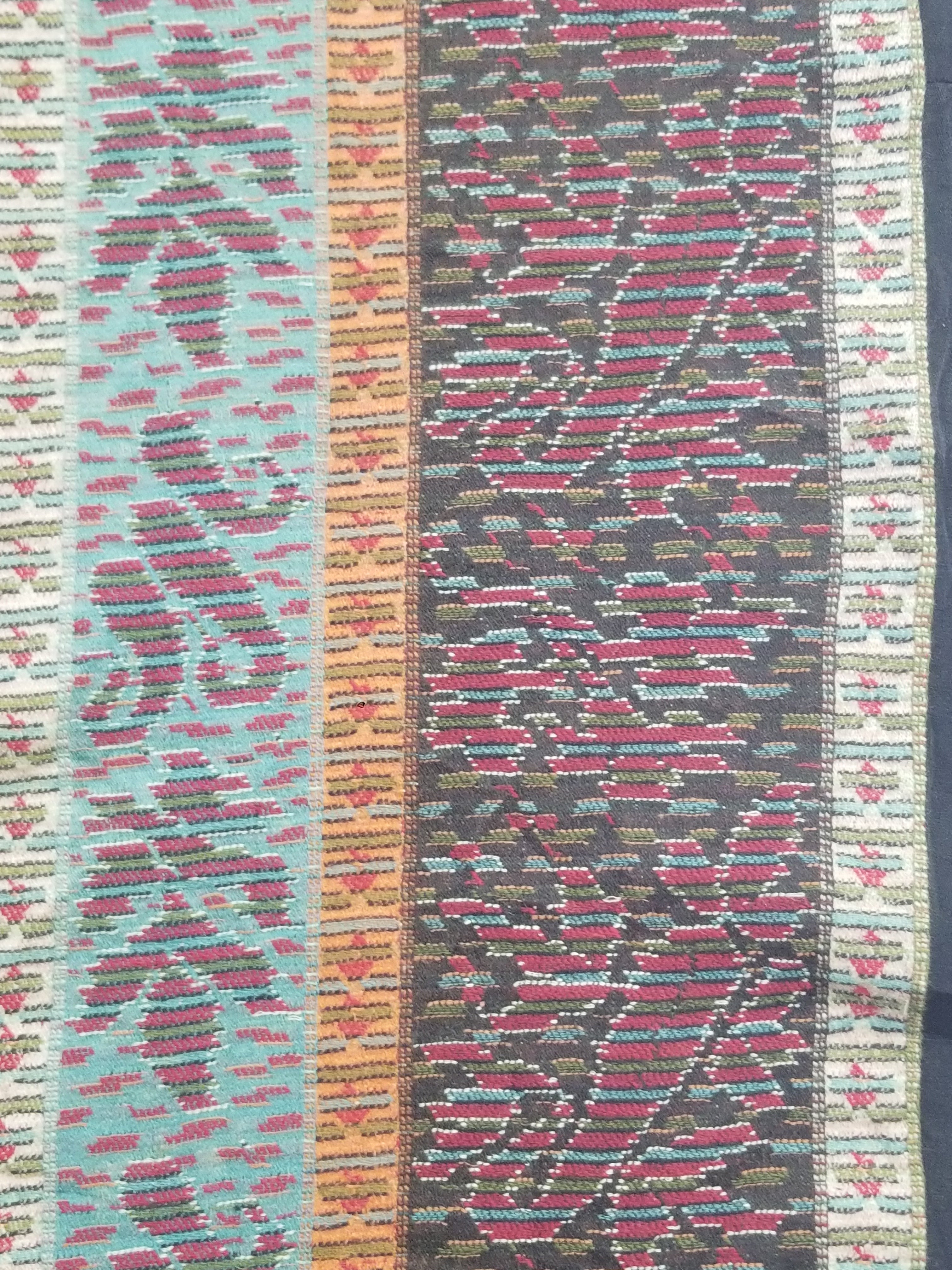 Antique Traditional Kashmiri Jamawar Style Paisley Wool Shawl 185x185cm