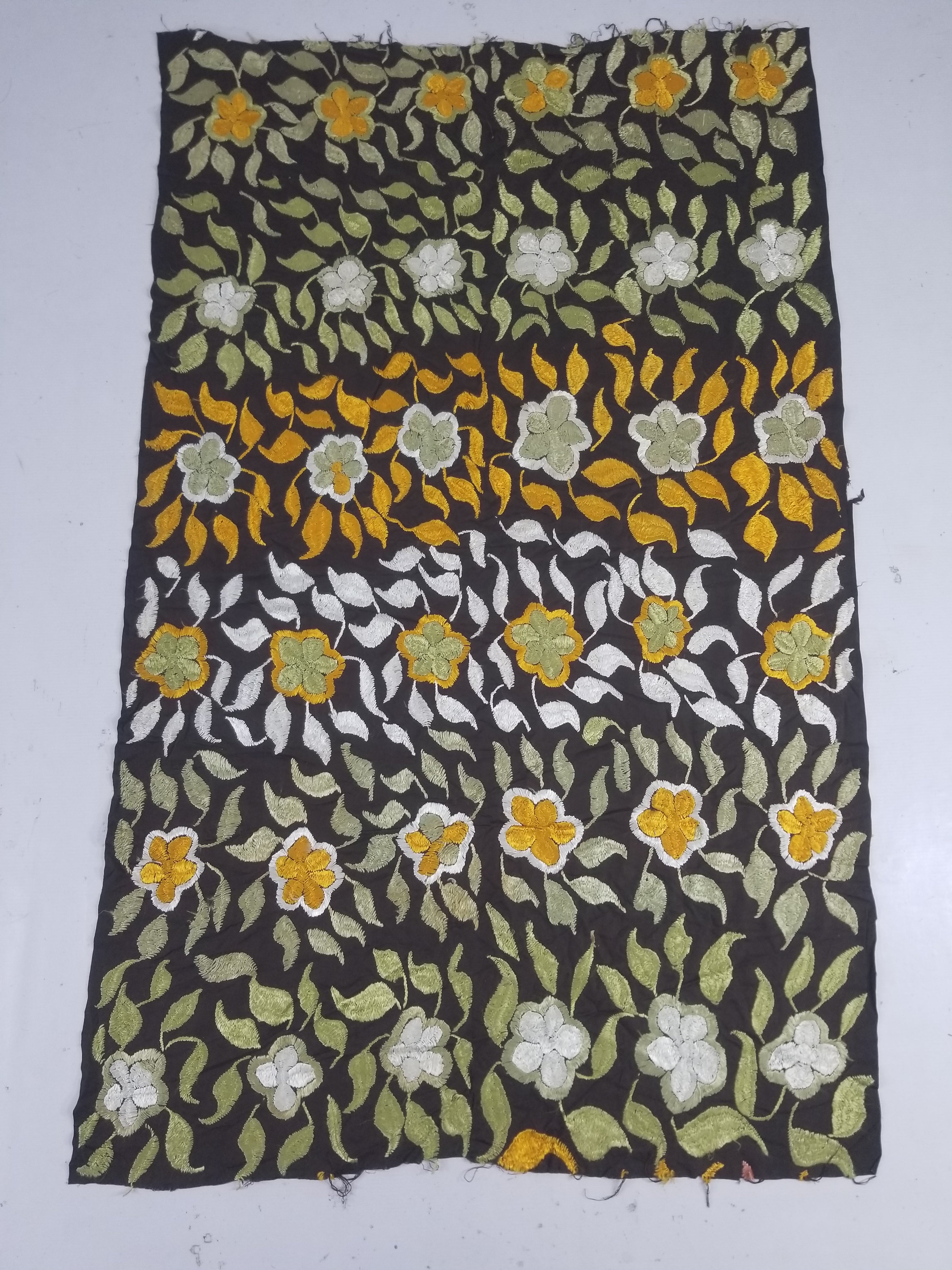 Vintage Suzani Style Floral Hand Embroidered Textile 128x80cm