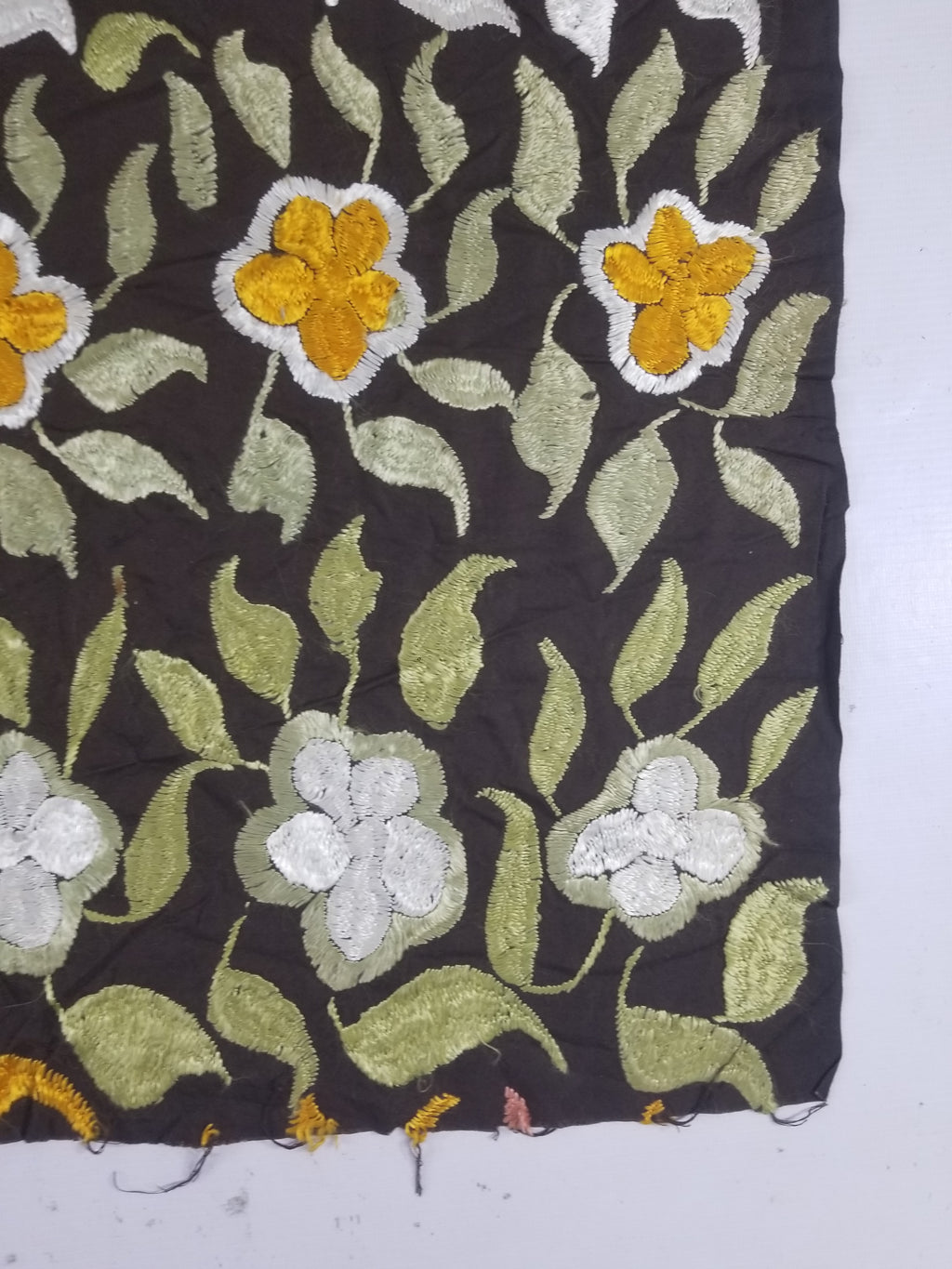 Vintage Suzani Style Floral Hand Embroidered Textile 128x80cm