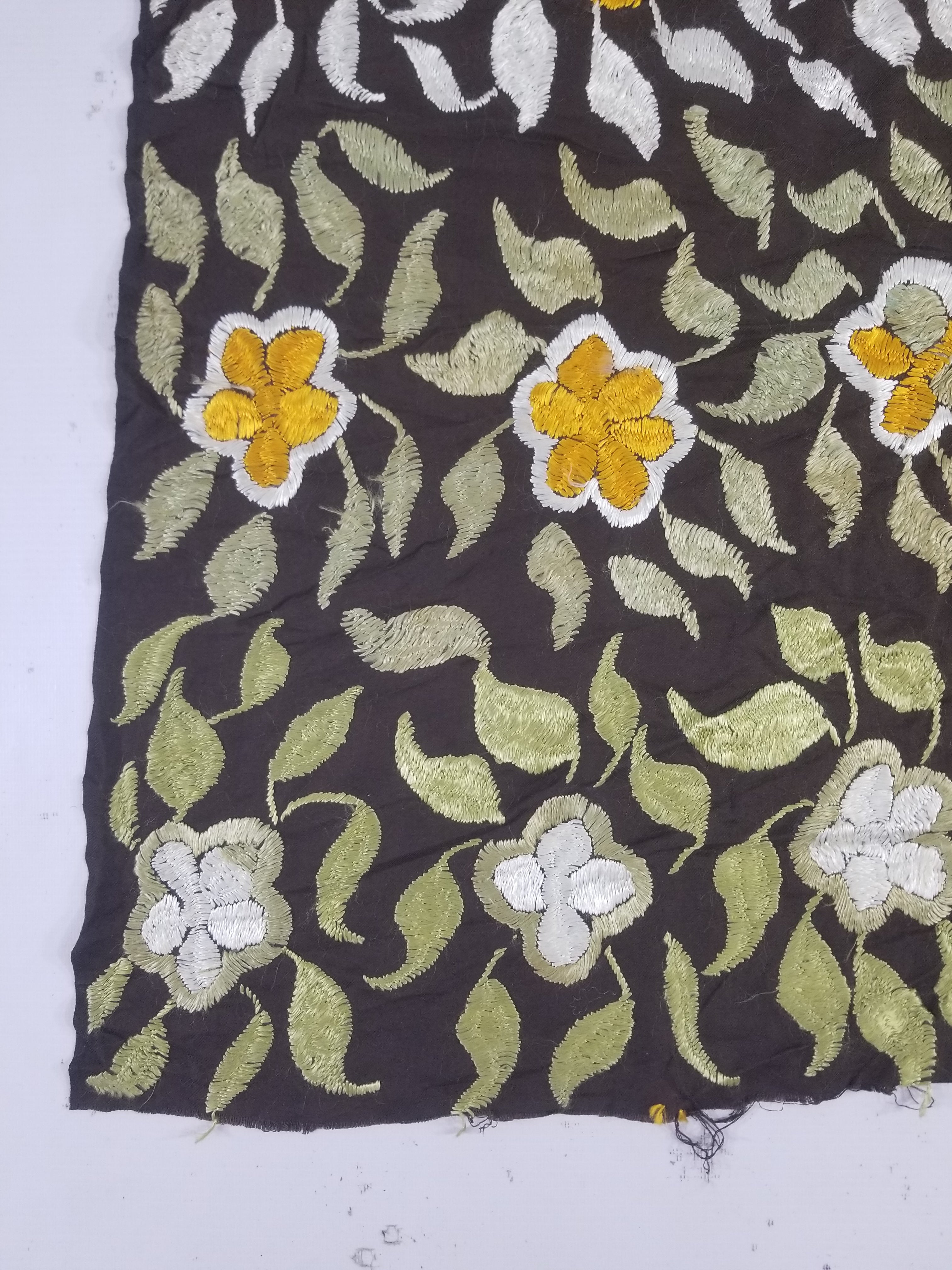 Vintage Suzani Style Floral Hand Embroidered Textile 128x80cm