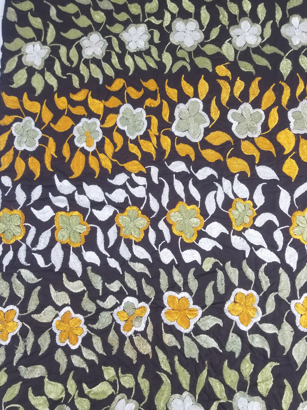 Vintage Suzani Style Floral Hand Embroidered Textile 128x80cm