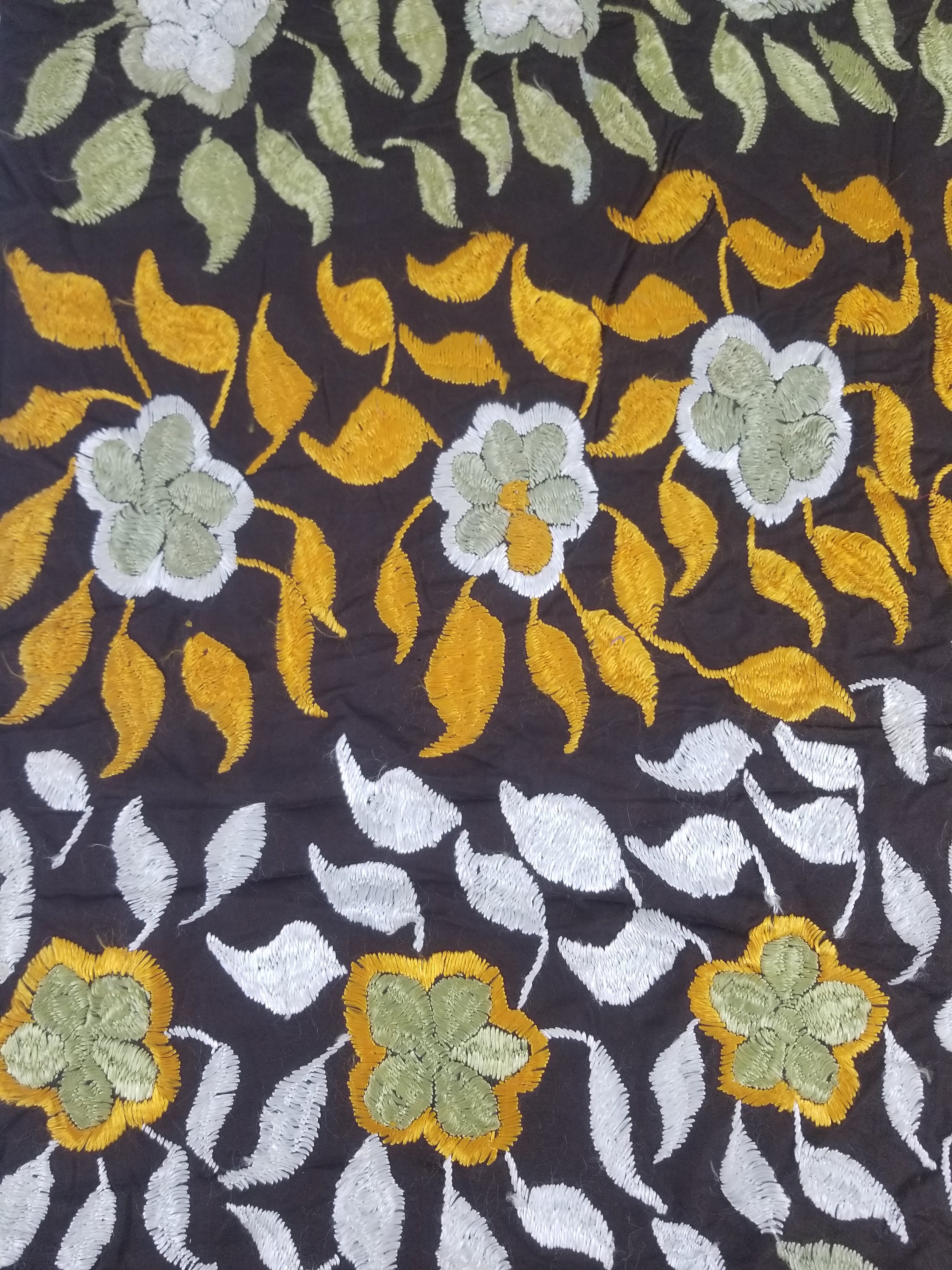 Vintage Suzani Style Floral Hand Embroidered Textile 128x80cm