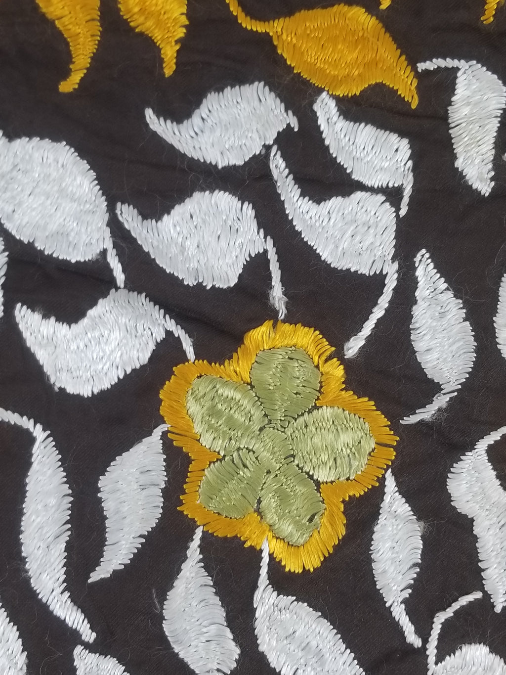 Vintage Suzani Style Floral Hand Embroidered Textile 128x80cm