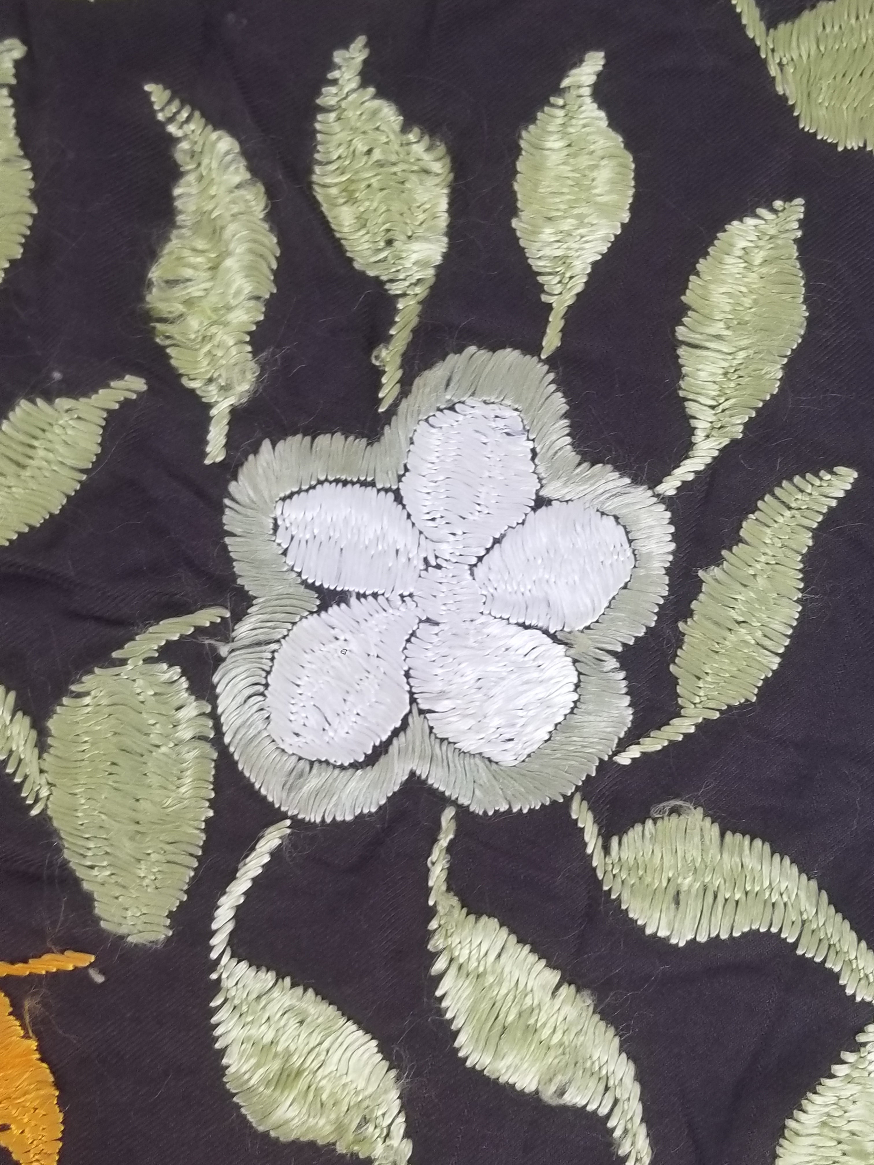 Vintage Suzani Style Floral Hand Embroidered Textile 128x80cm