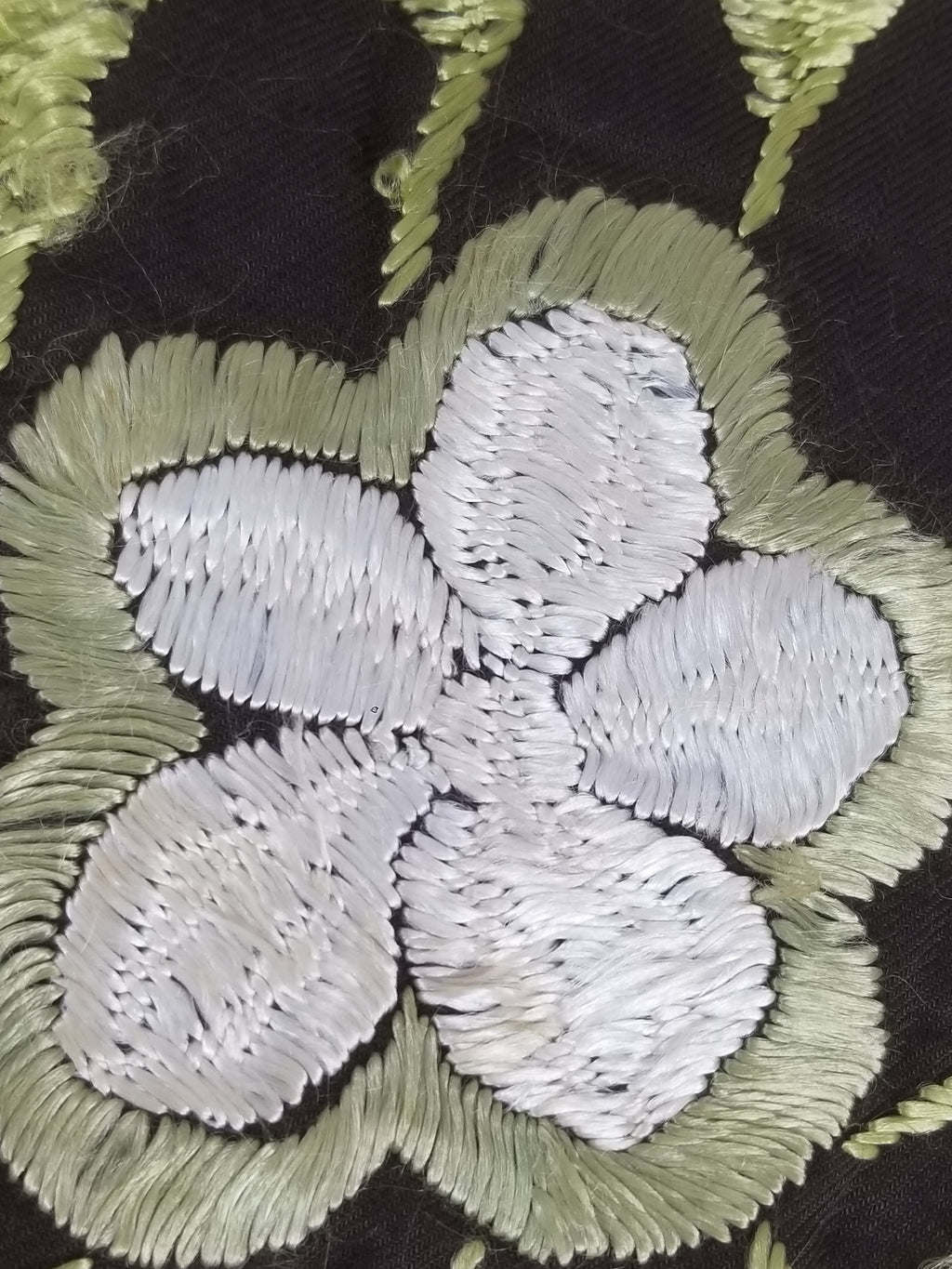 Vintage Suzani Style Floral Hand Embroidered Textile 128x80cm