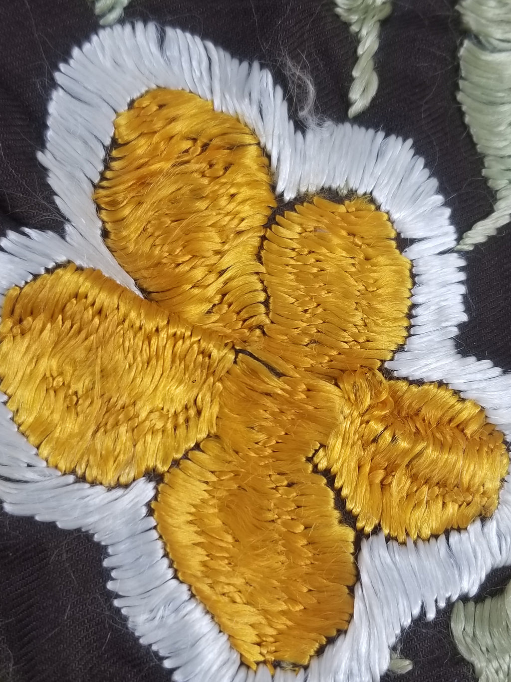 Vintage Suzani Style Floral Hand Embroidered Textile 128x80cm