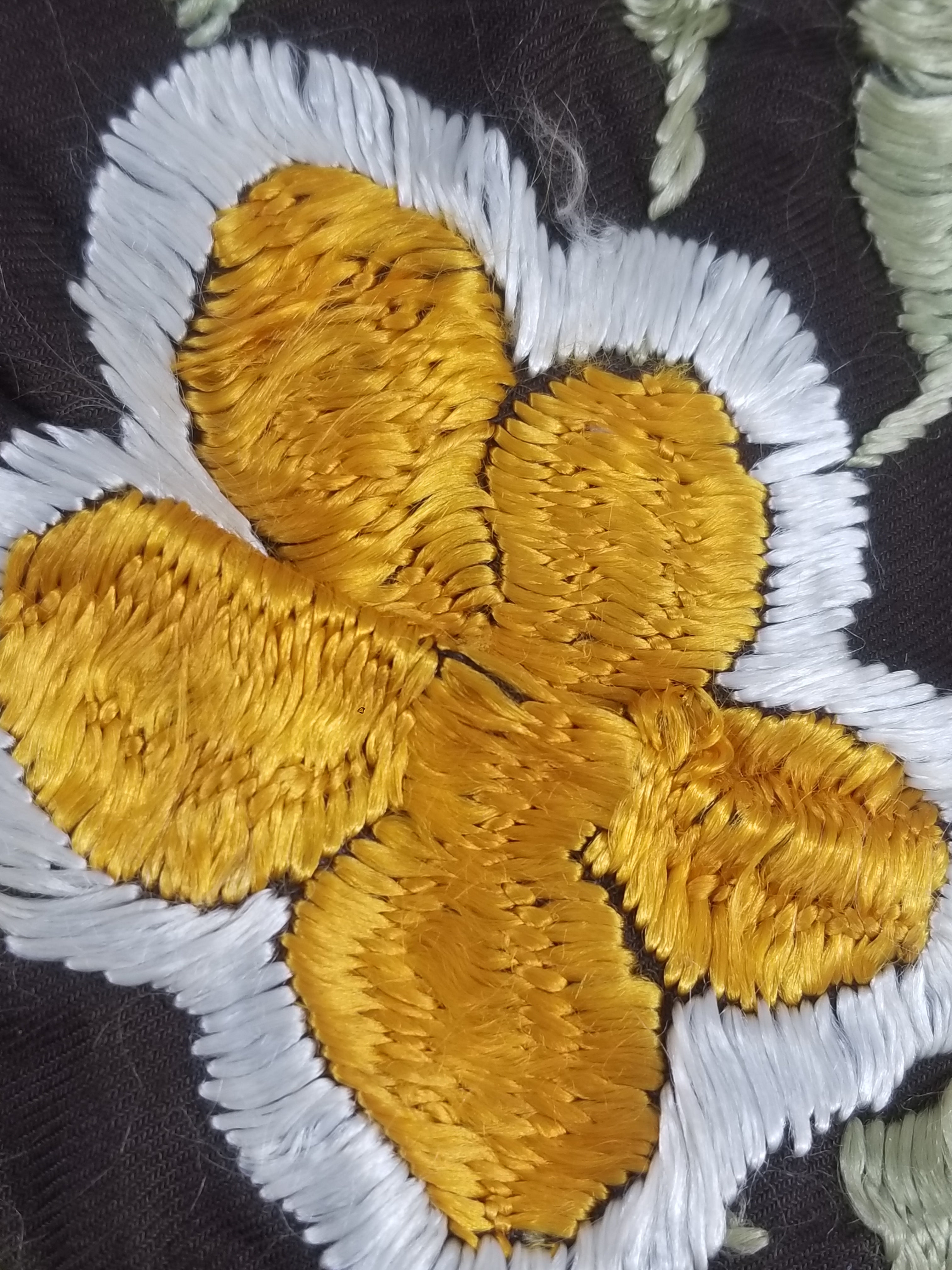 Vintage Suzani Style Floral Hand Embroidered Textile 128x80cm