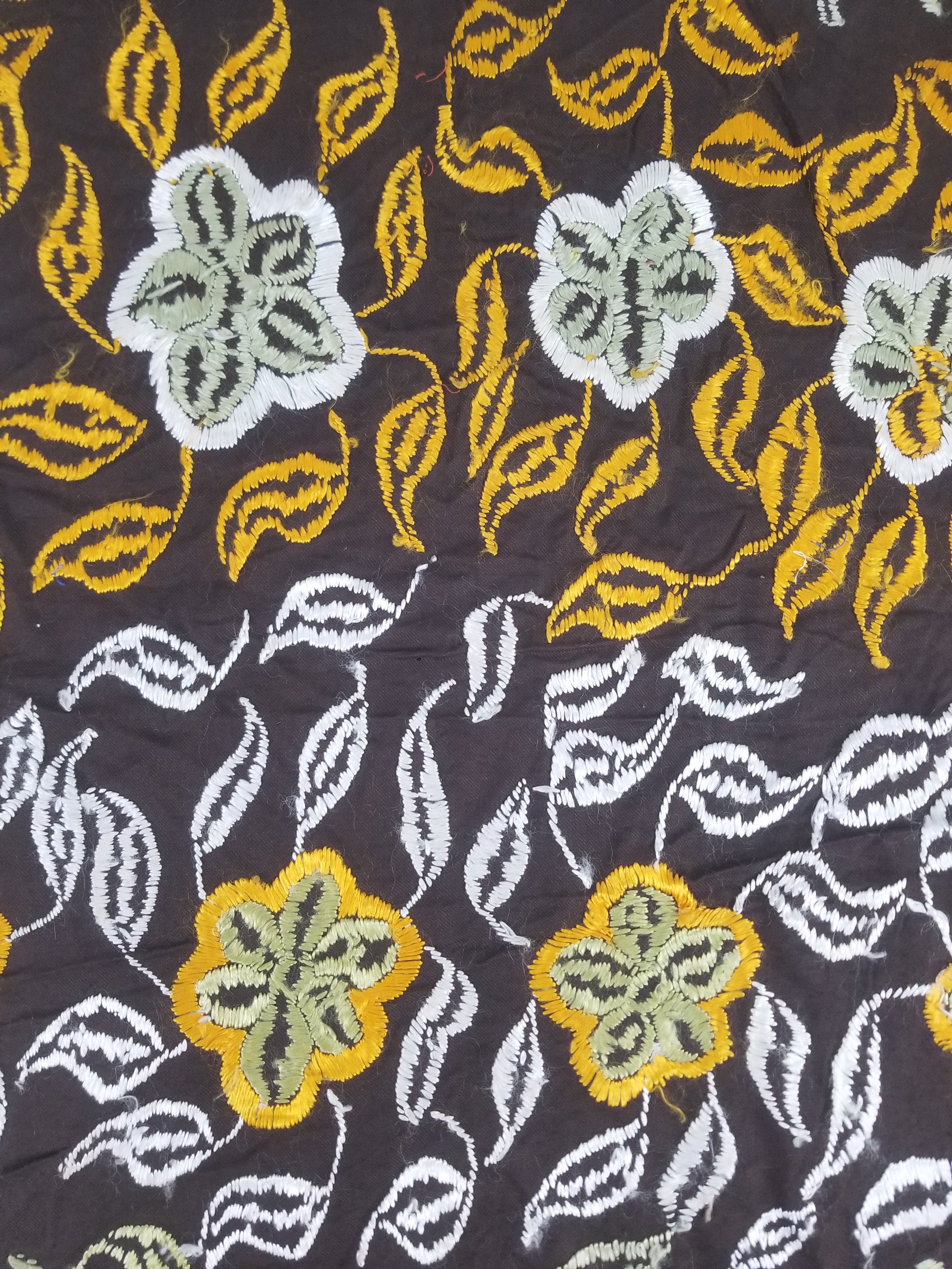 Vintage Suzani Style Floral Hand Embroidered Textile 128x80cm