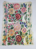 Antique Hunagrian Matyo Hand Embroidered Floral Textile 79x55cm