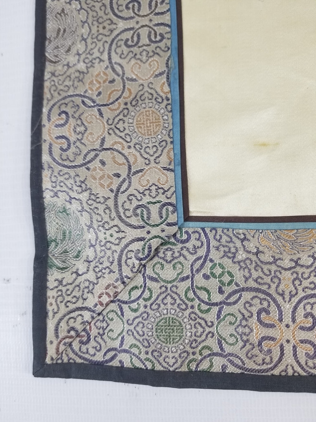 Vintage Chinese Silk Embroidered Sanyang Kaitai Theme Tapestry 69x51cm