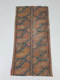 Vintage French Kashmiri Inspired Paisley Woven Wool Textile 106x55cm