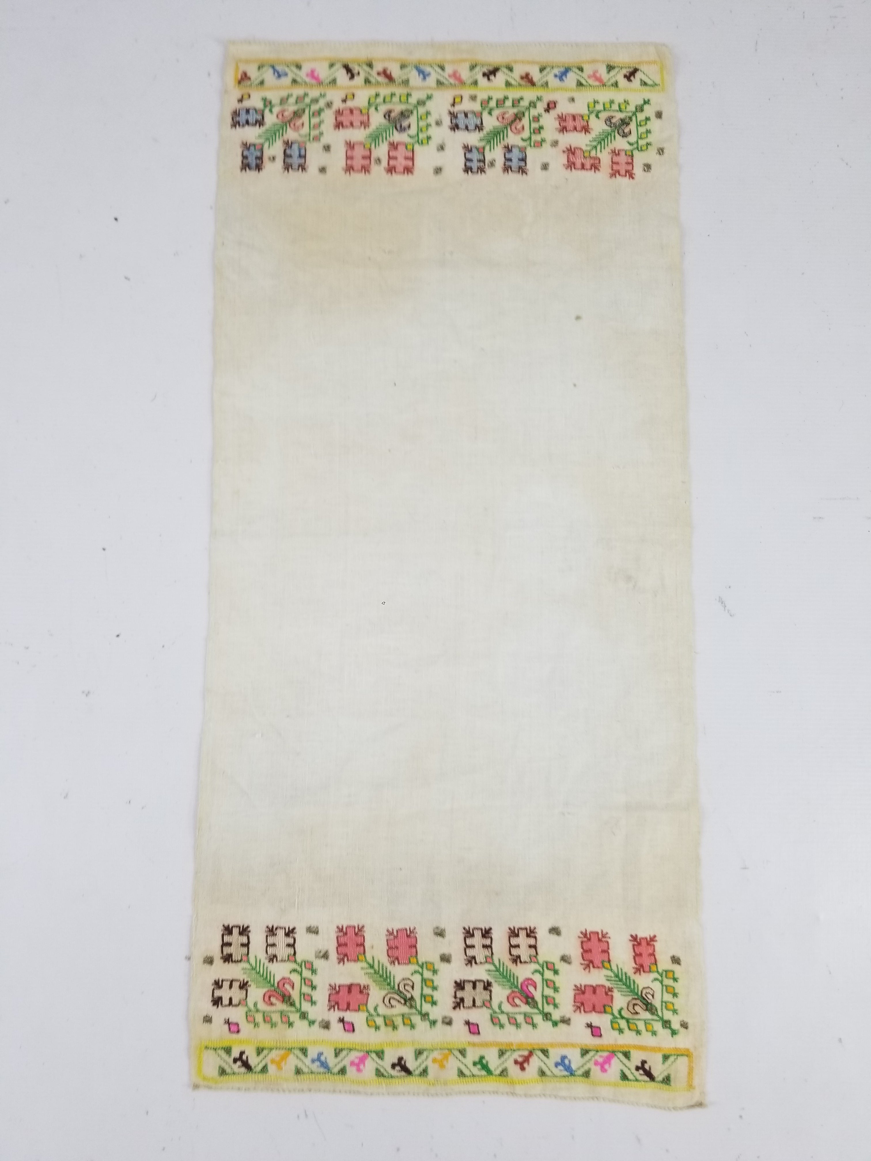 Vintage Traditional Ottoman Folk Embroidered Towel 87x40cm