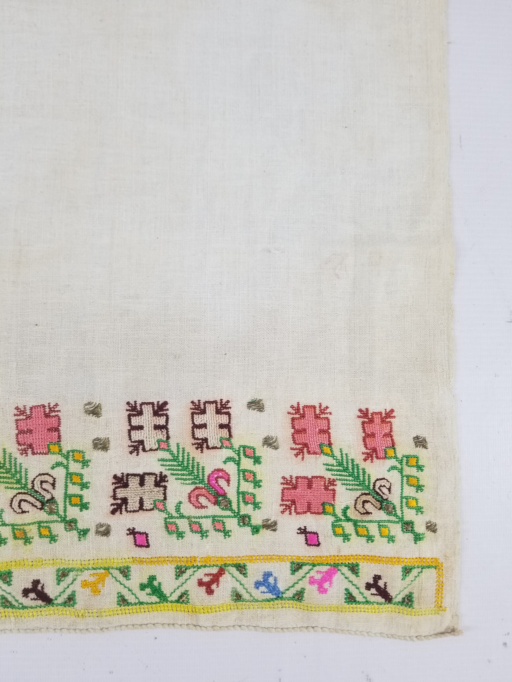Vintage Traditional Ottoman Folk Embroidered Towel 87x40cm