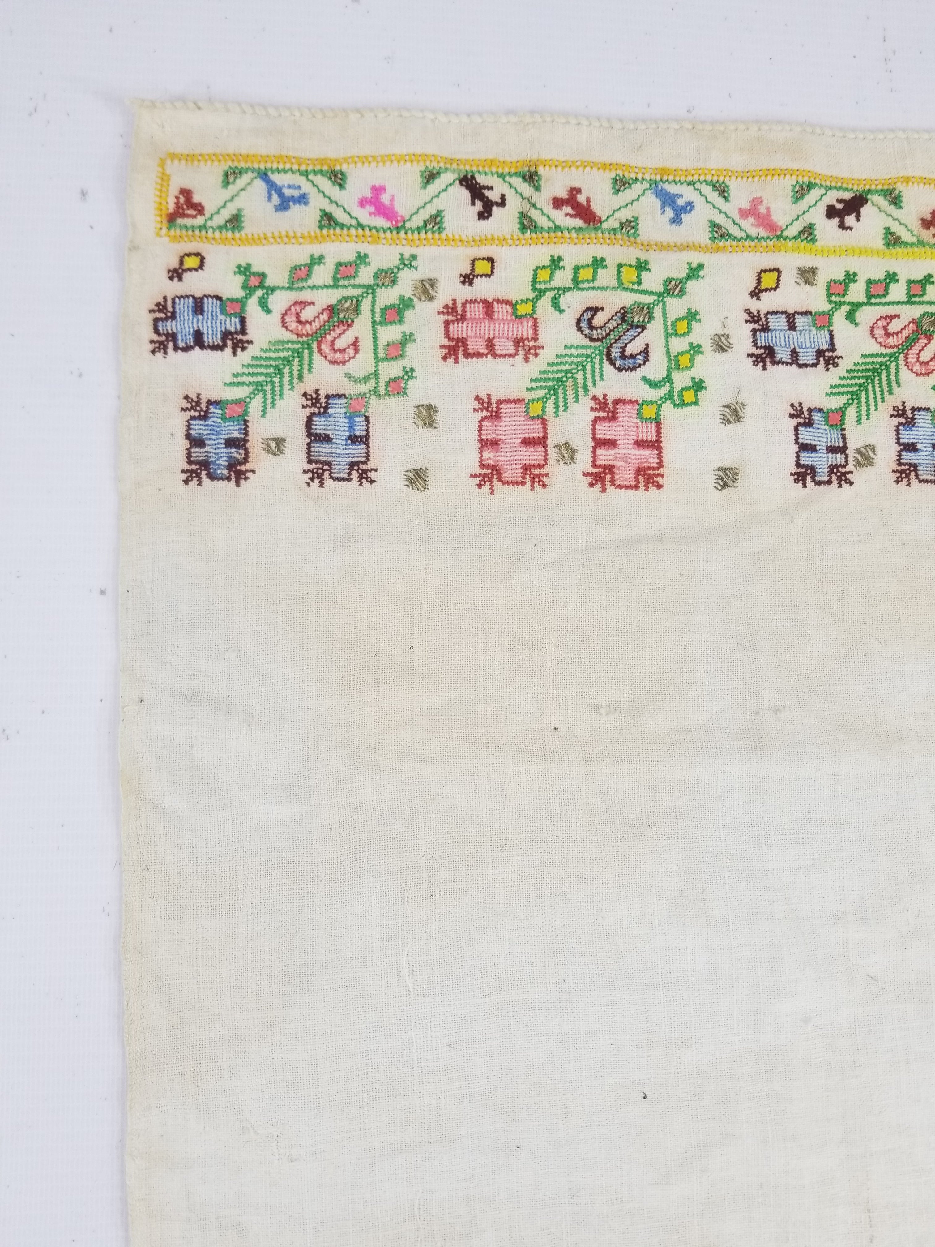 Vintage Traditional Ottoman Folk Embroidered Towel 87x40cm