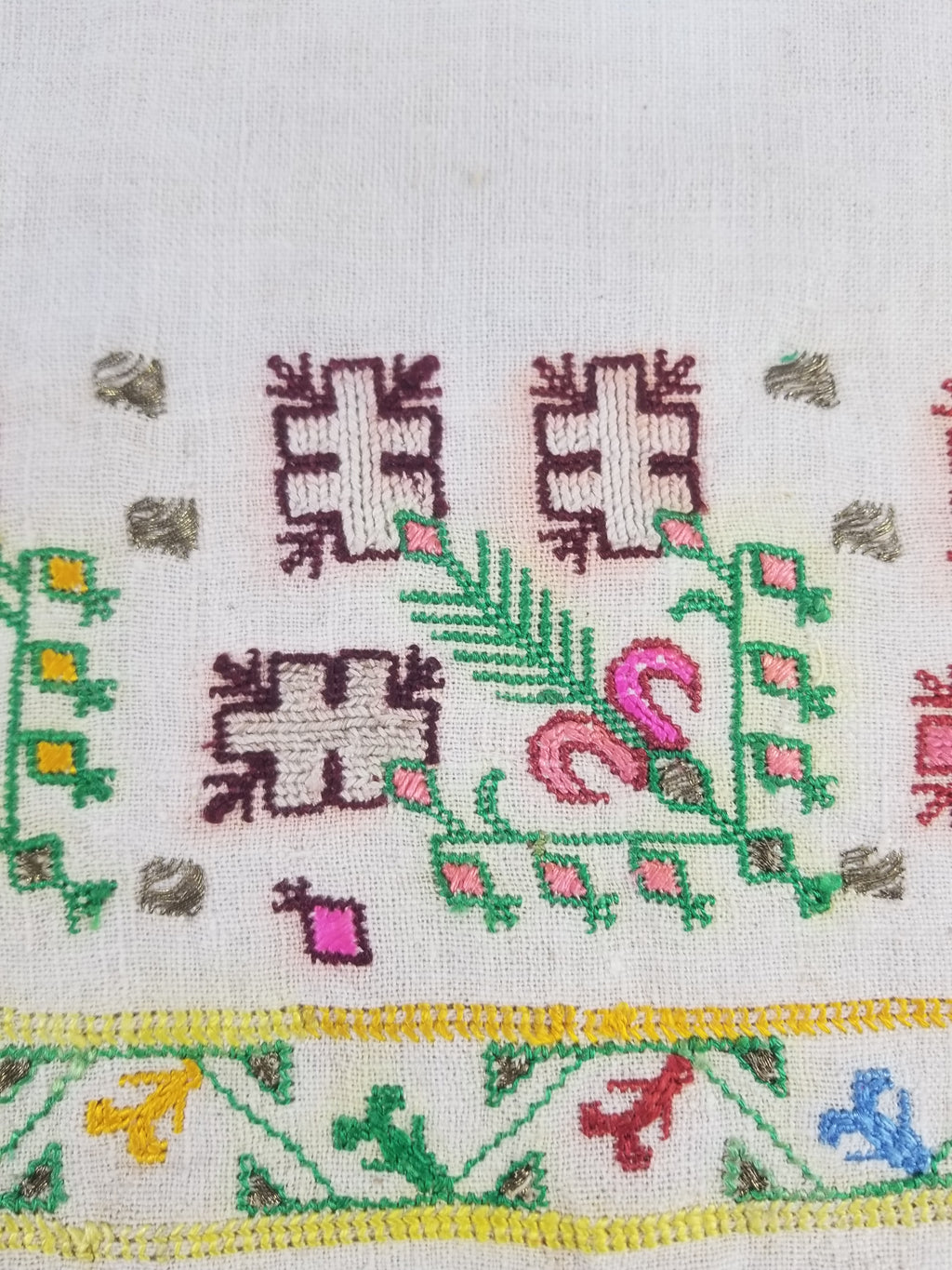 Vintage Traditional Ottoman Folk Embroidered Towel 87x40cm