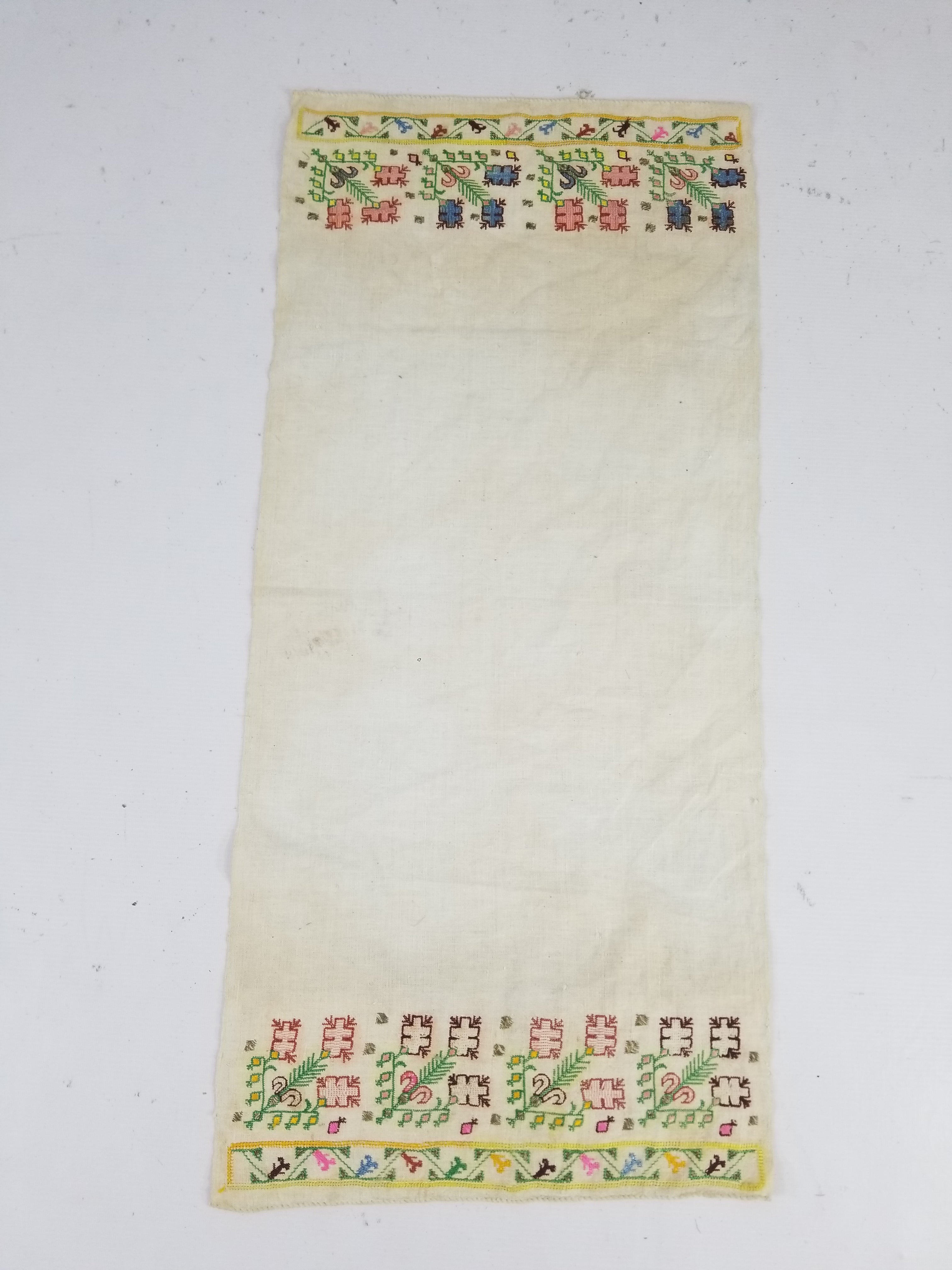 Vintage Traditional Ottoman Folk Embroidered Towel 87x40cm