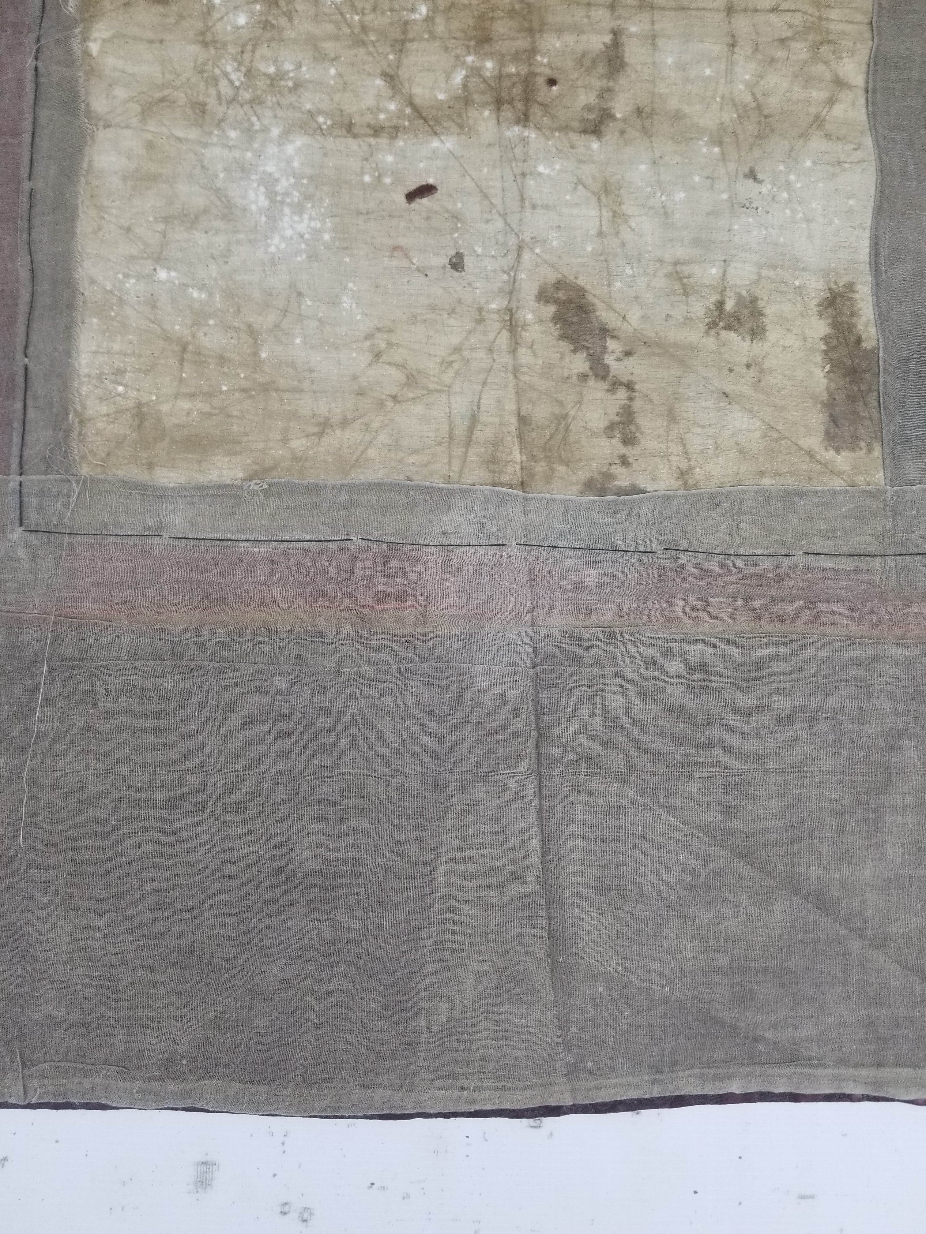 Antique Tibetan Hand Painted Buddhist Thangka Wall Hanging 111x69cm
