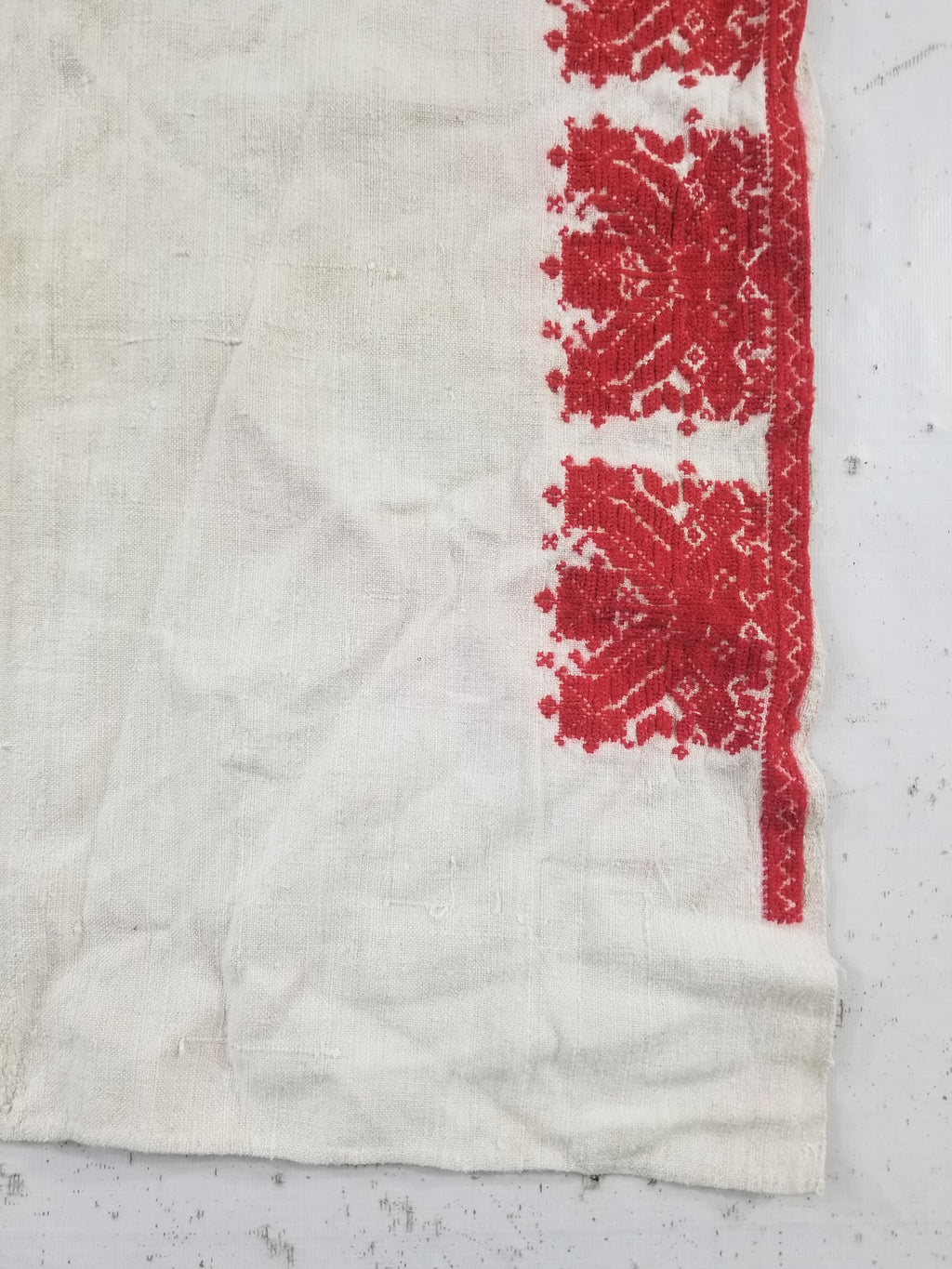 Vintage Traditional Ukrainian Rushnyk Folk Art Embroidered Textile 207x50cm