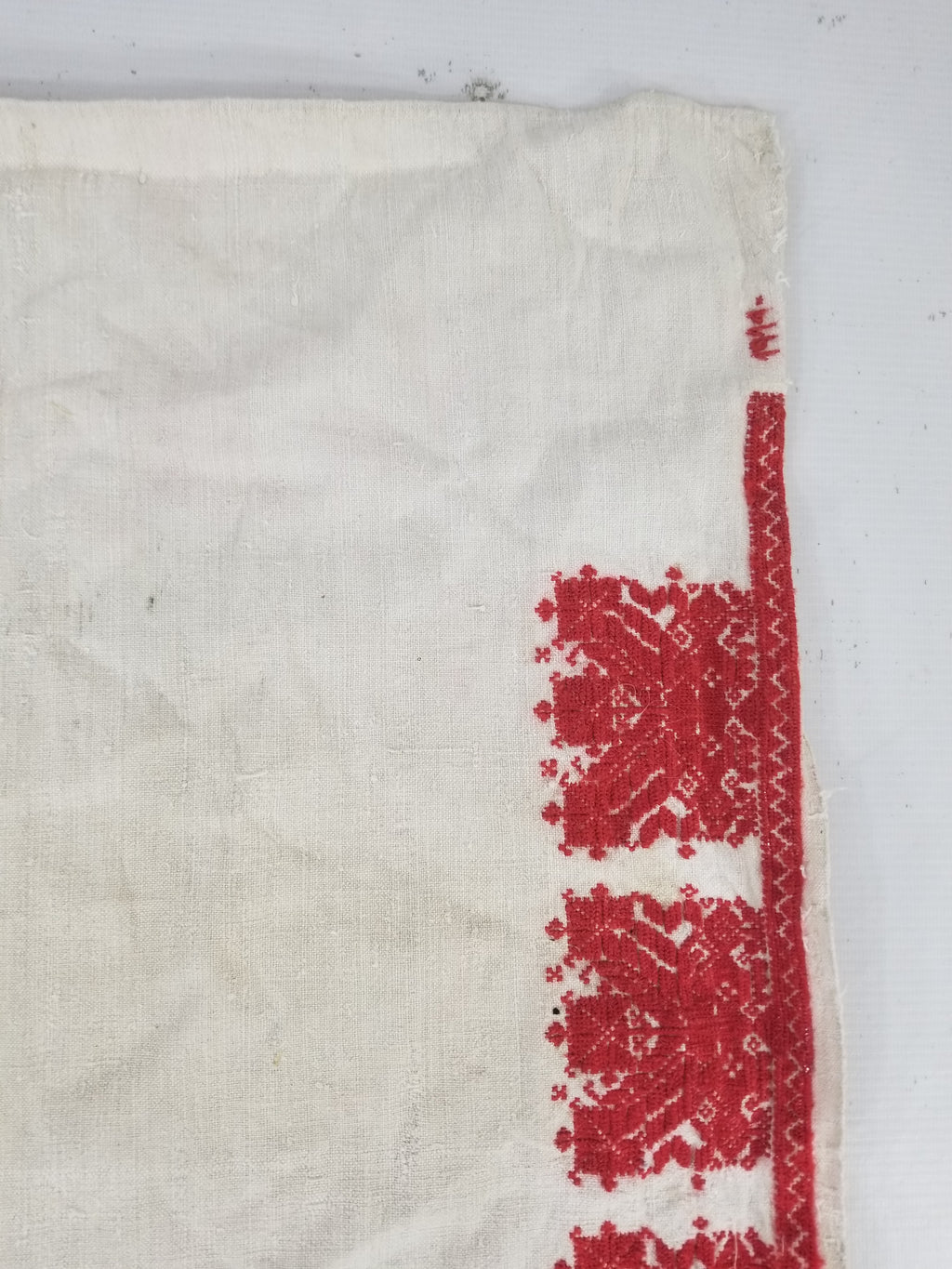 Vintage Traditional Ukrainian Rushnyk Folk Art Embroidered Textile 207x50cm