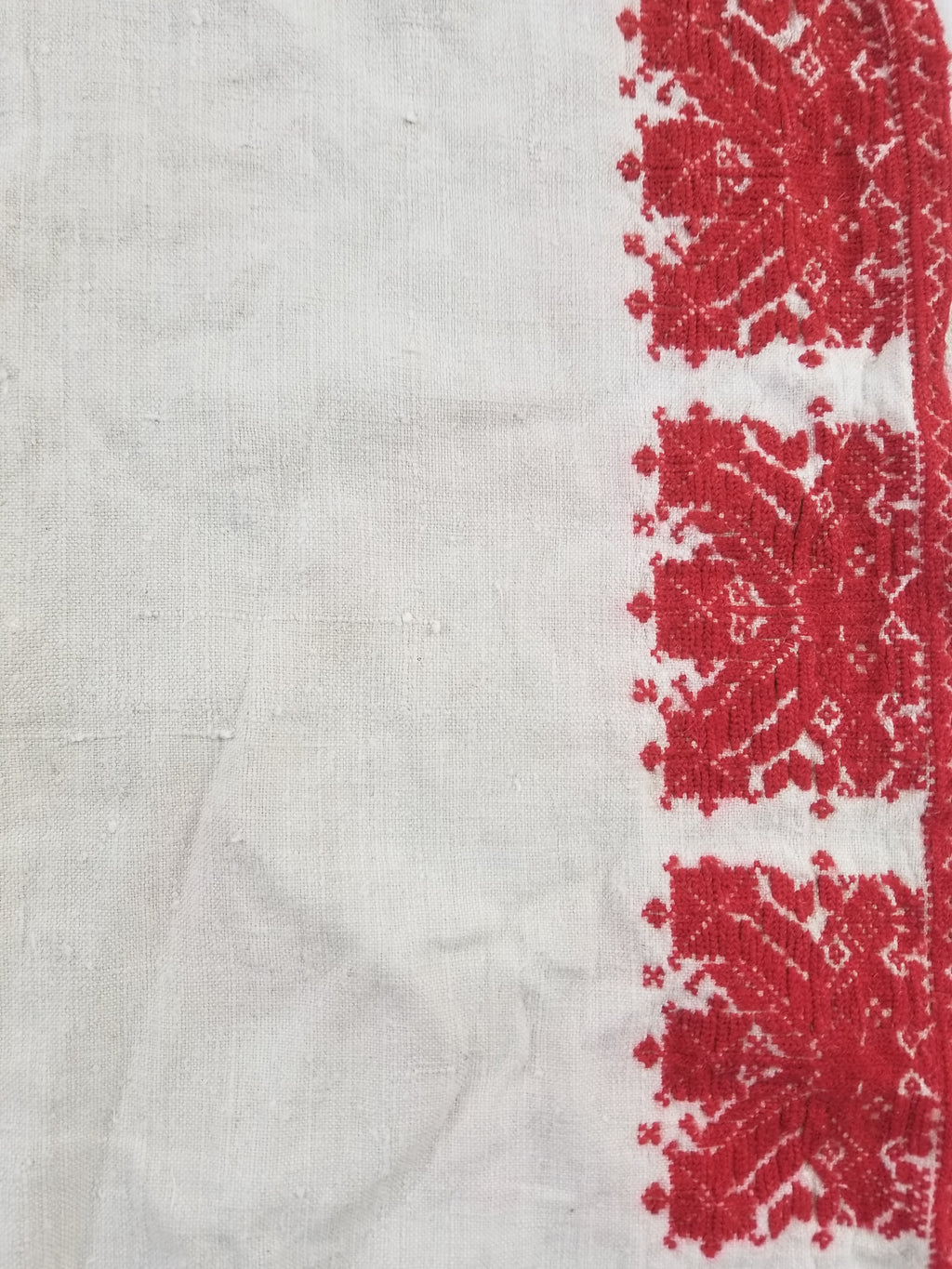 Vintage Traditional Ukrainian Rushnyk Folk Art Embroidered Textile 207x50cm