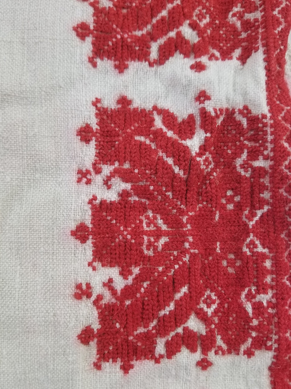 Vintage Traditional Ukrainian Rushnyk Folk Art Embroidered Textile 207x50cm