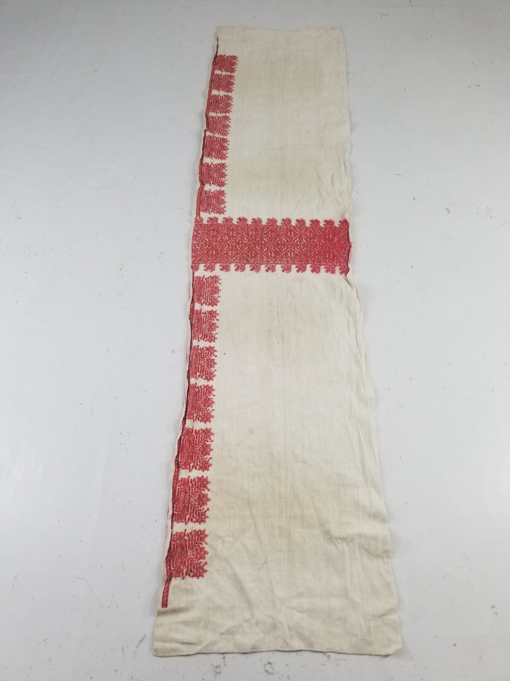 Vintage Traditional Ukrainian Rushnyk Folk Art Embroidered Textile 207x50cm