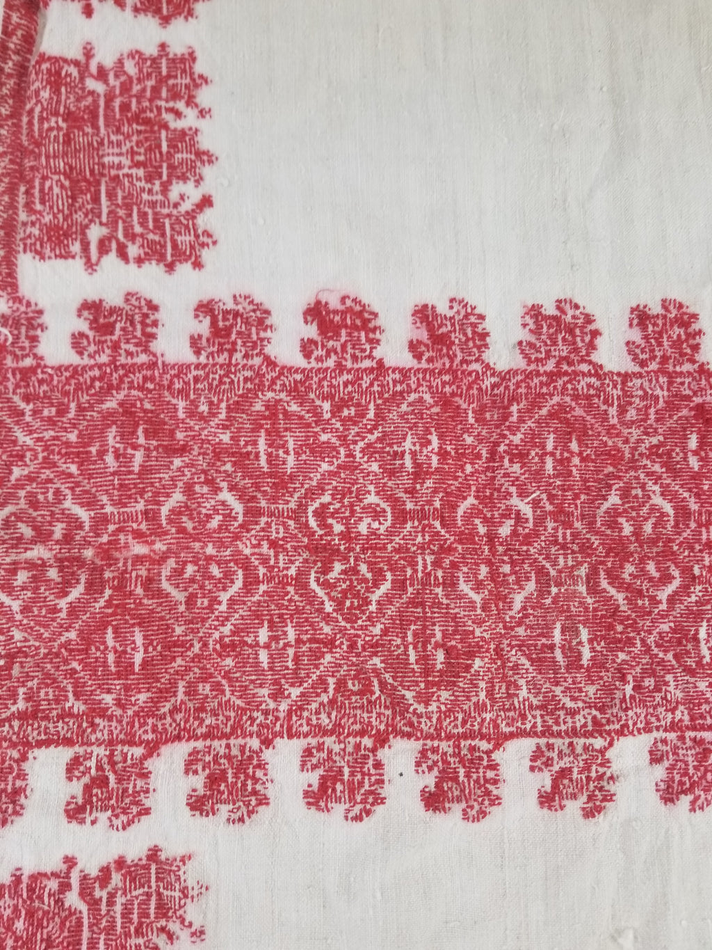 Vintage Traditional Ukrainian Rushnyk Folk Art Embroidered Textile 207x50cm