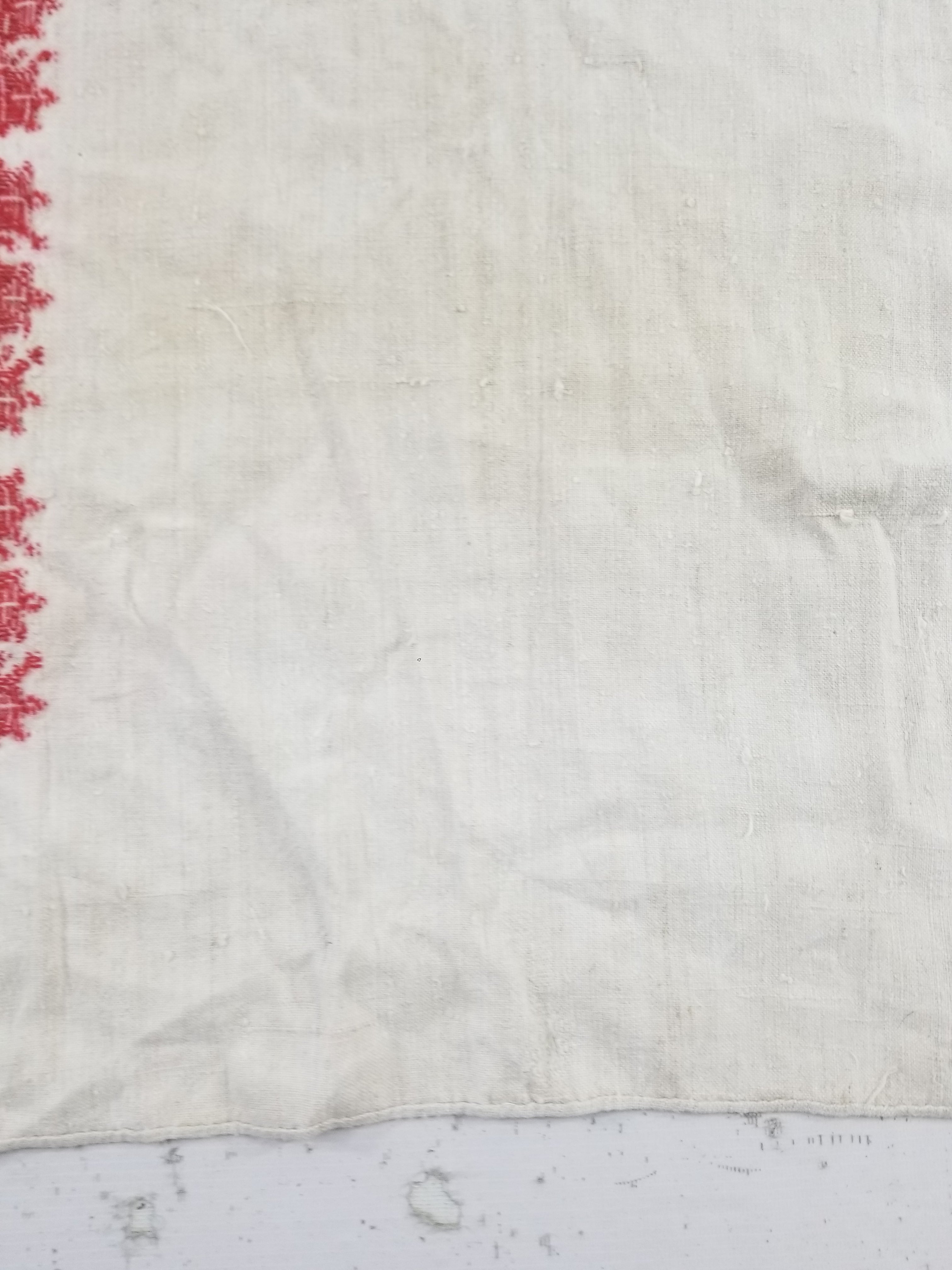 Vintage Traditional Ukrainian Rushnyk Folk Art Embroidered Textile 207x50cm