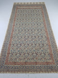 Vintage Traditional Block Printed Floral & Paisley Table Cover 275x125cm