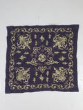 Antique 19th Century Ottoman Gold Embroidered Floral Velvet Wrapper 79x75cm